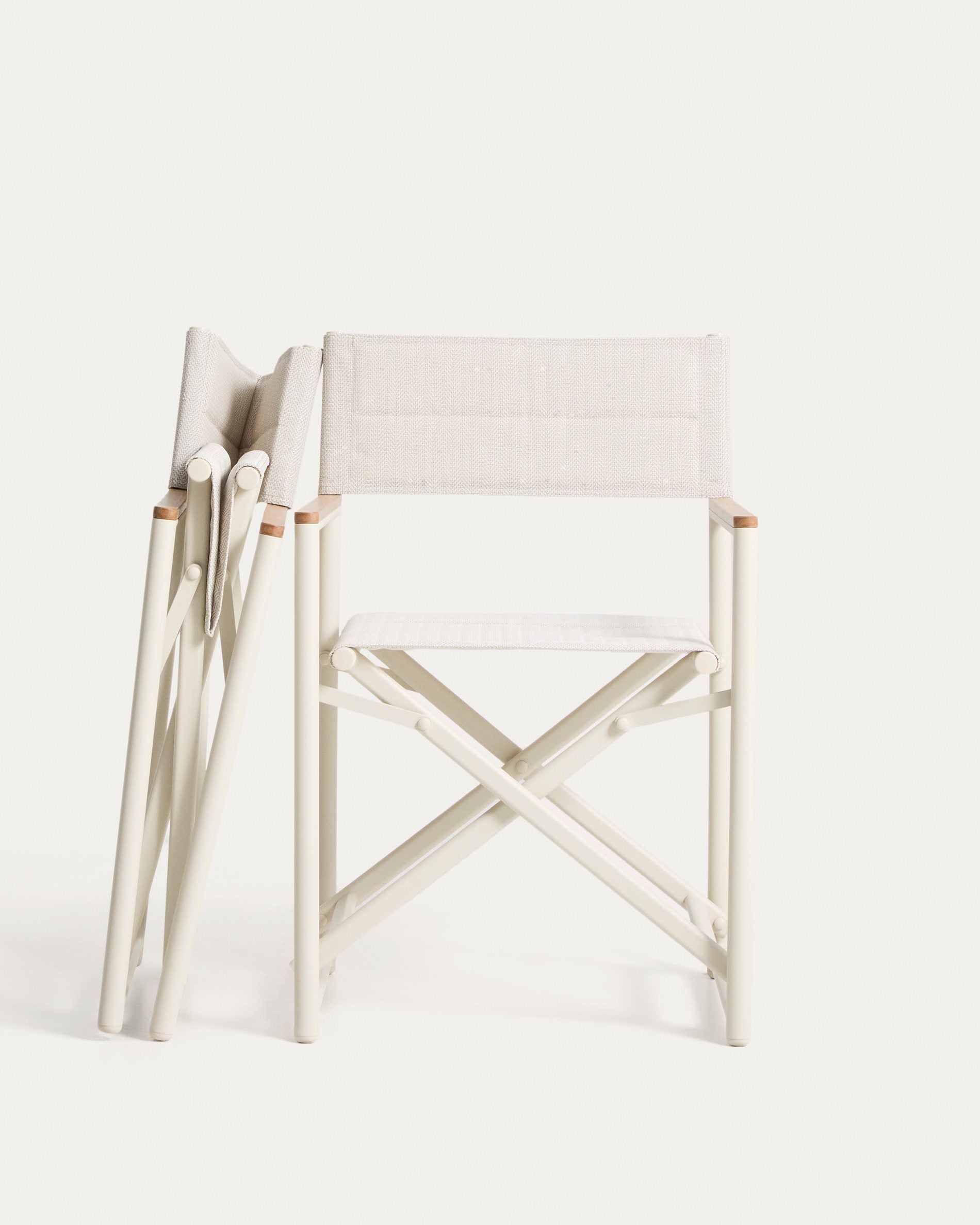 TISNO Ecru Folding Garden Chair