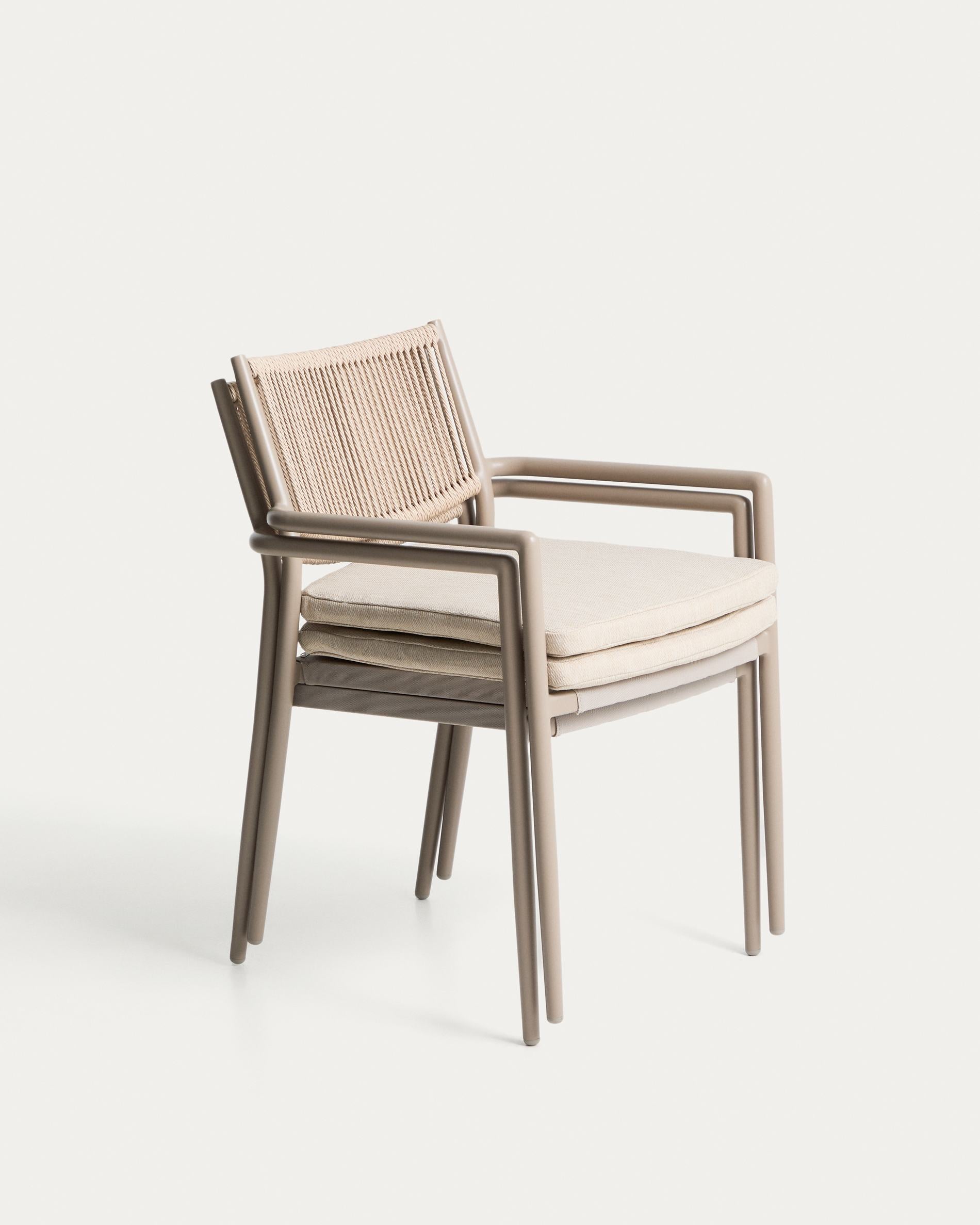 ARGASI garden chair in gray-beige