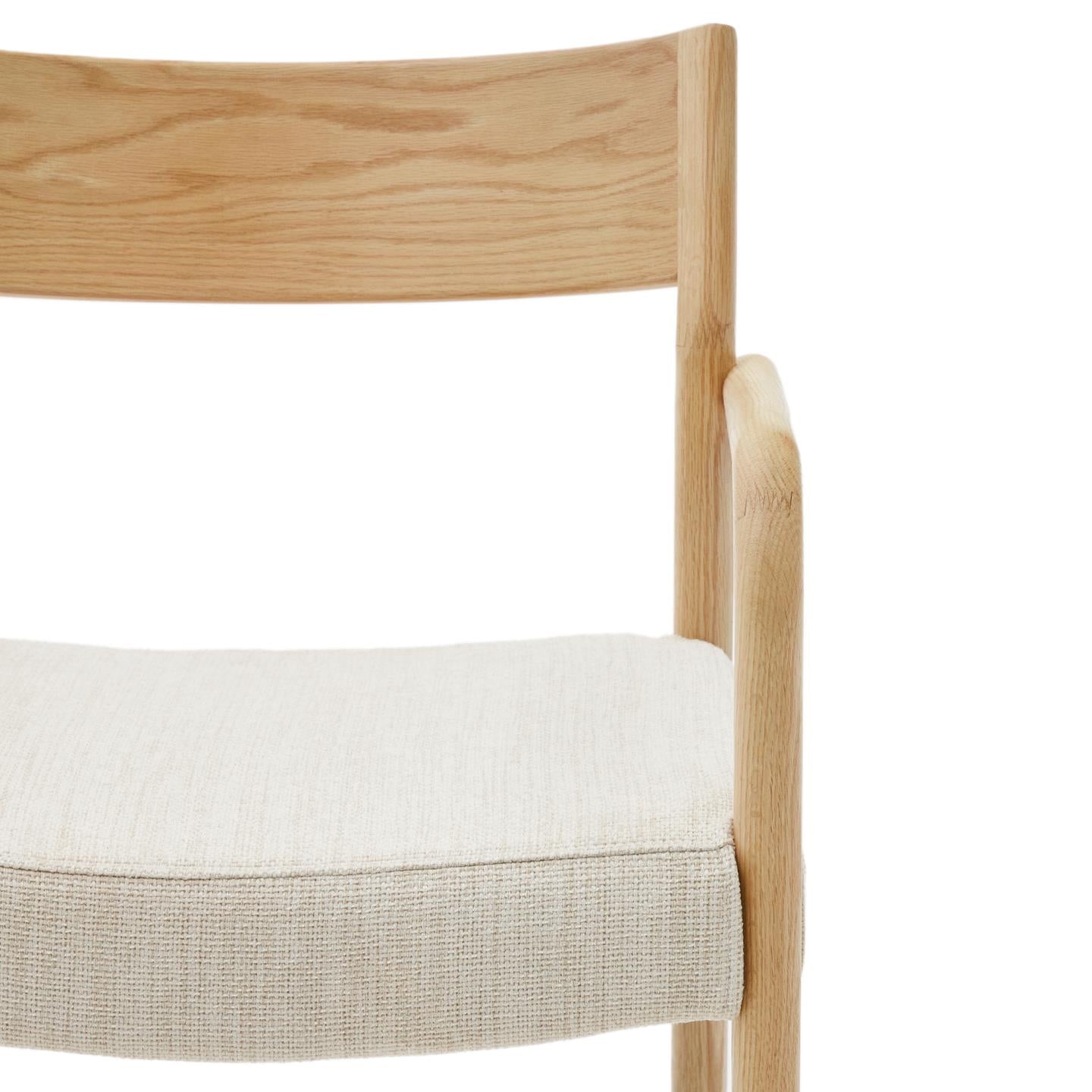 FALCONERA chair beige chenille with an oak base