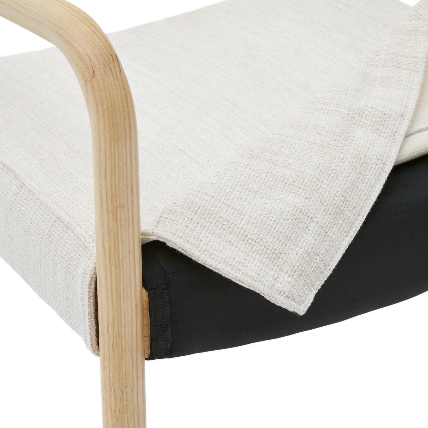 FALCONERA chair beige chenille with an oak base