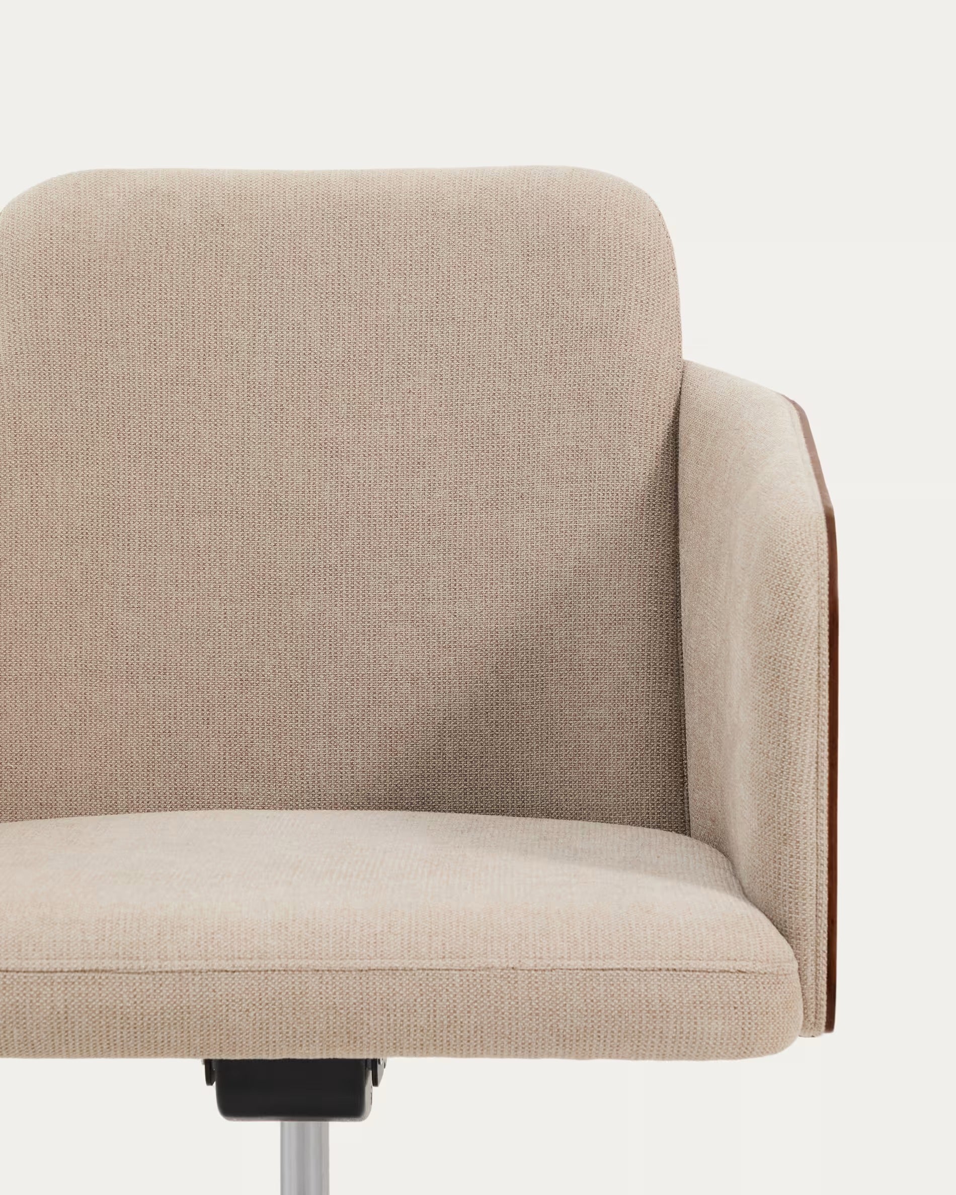 Kancelářská židle MADAI hnědý šenil s černým podstavcem na kolečkách