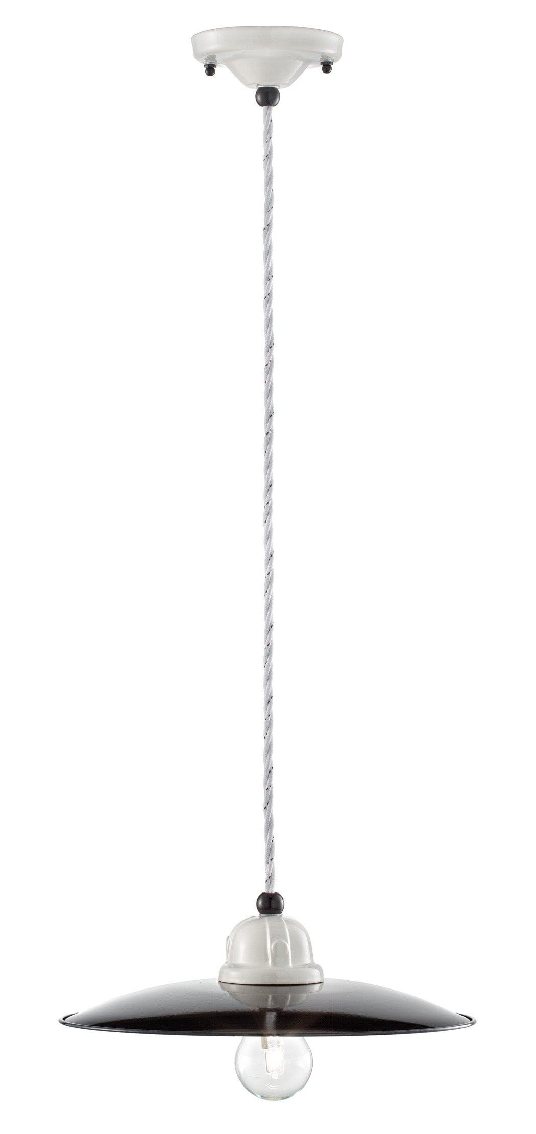 Keramická závěsná lampa B&W černobílá