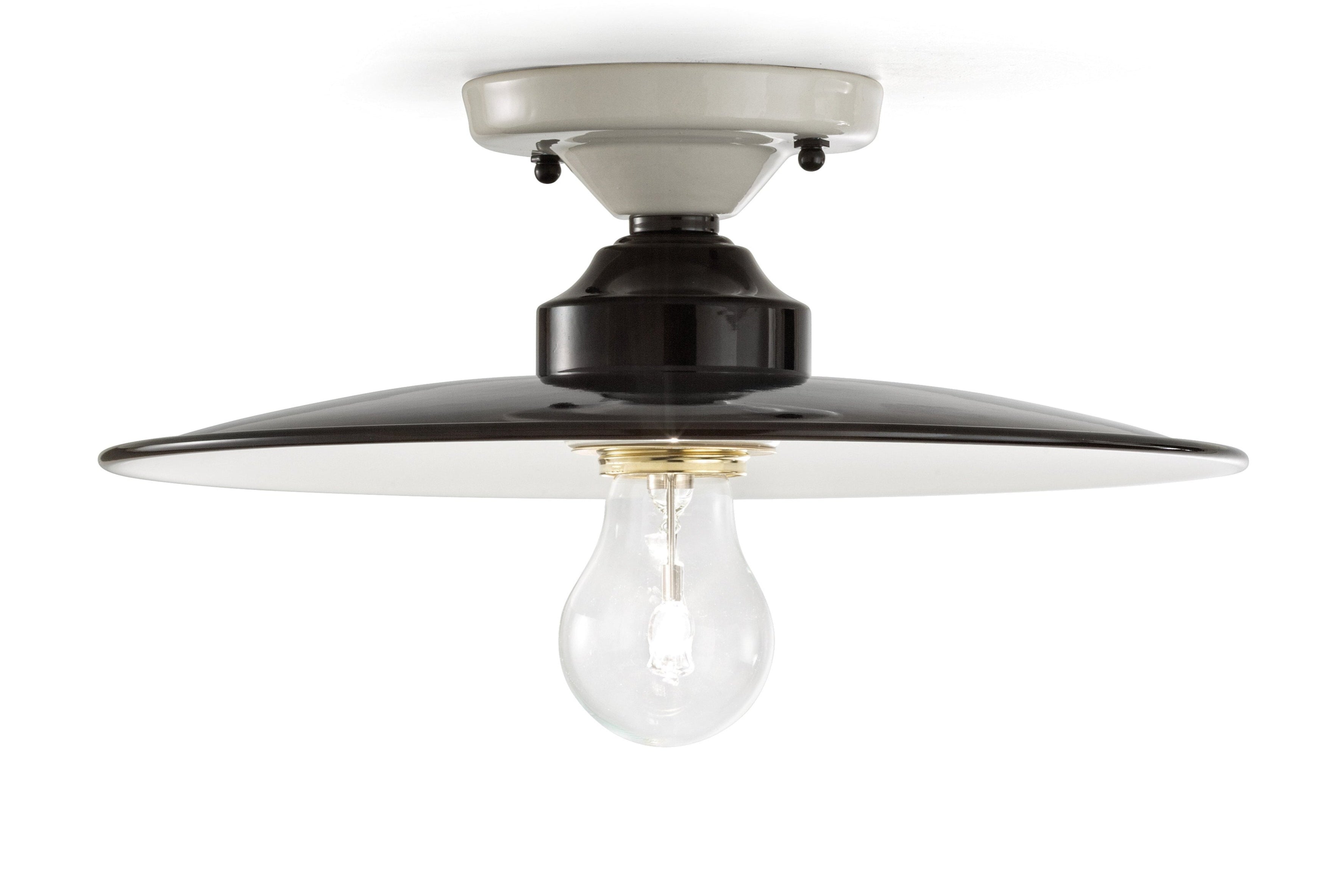 B&W ceramic ceiling lamp black and white