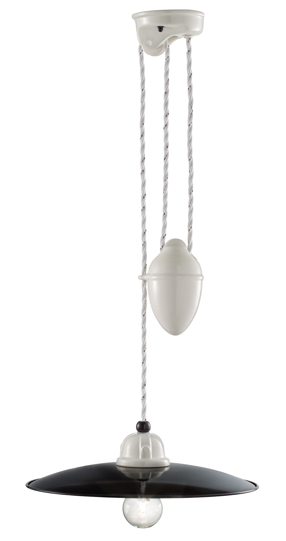 Keramický lustr B&W černo-bílý