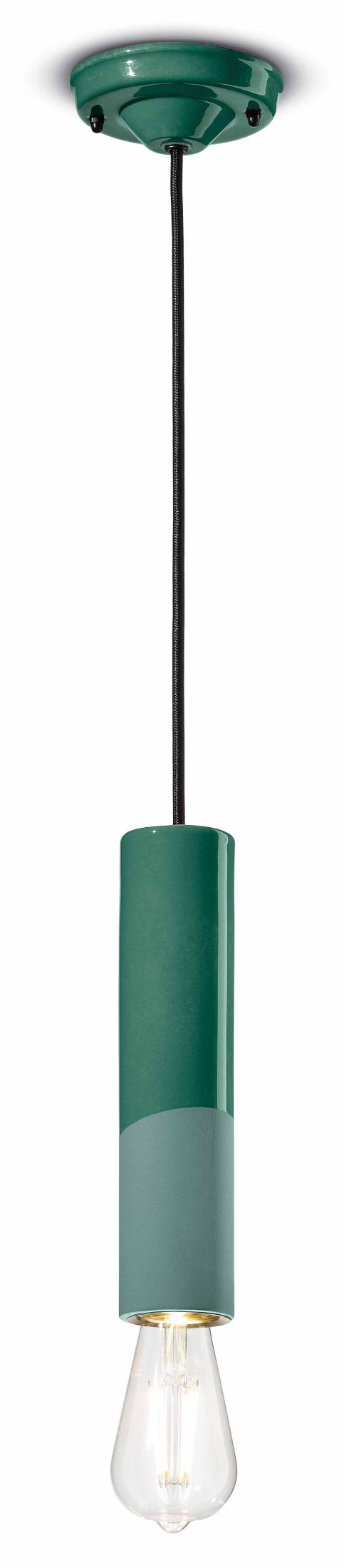 Ceramic pendant lamp PI sage green