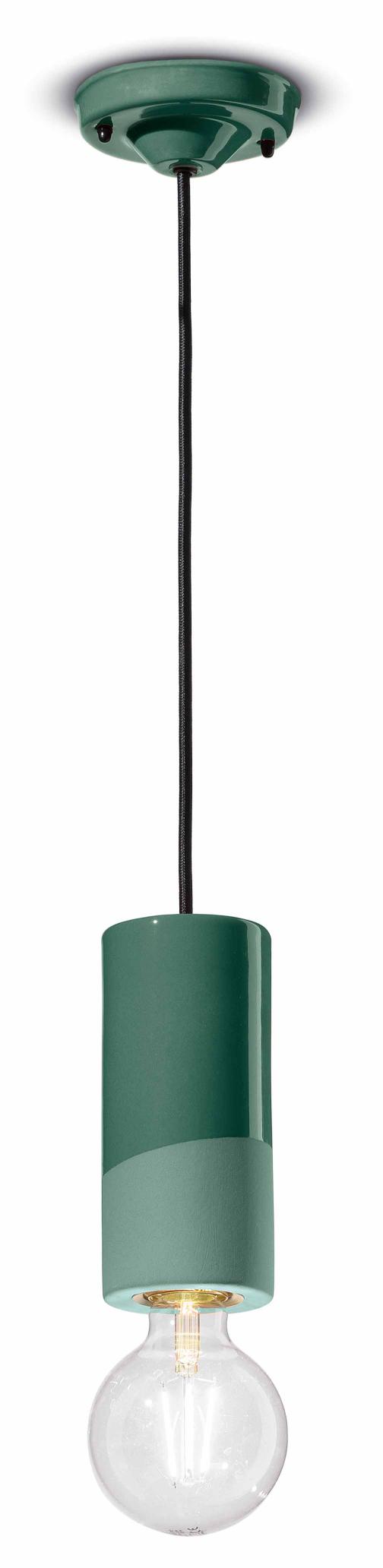 Ceramic pendant lamp PI sage green