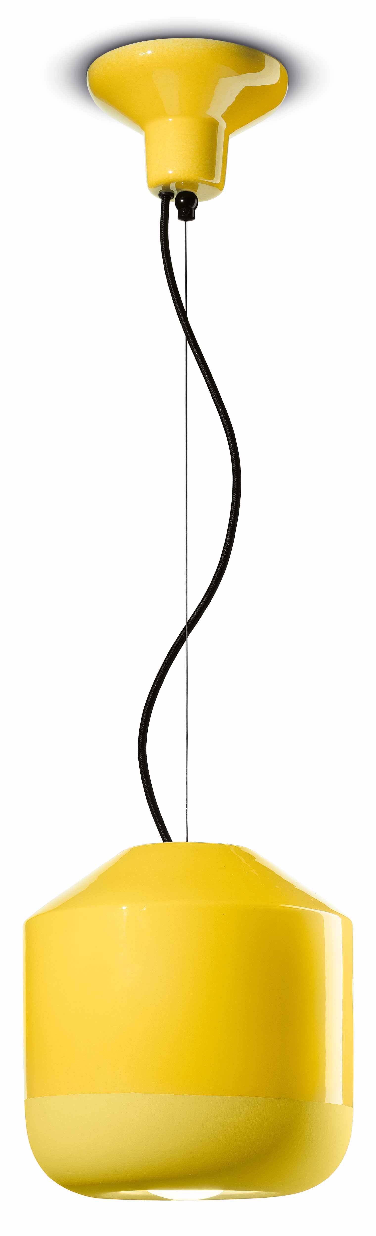 BELLOTA yellow ceramic pendant lamp