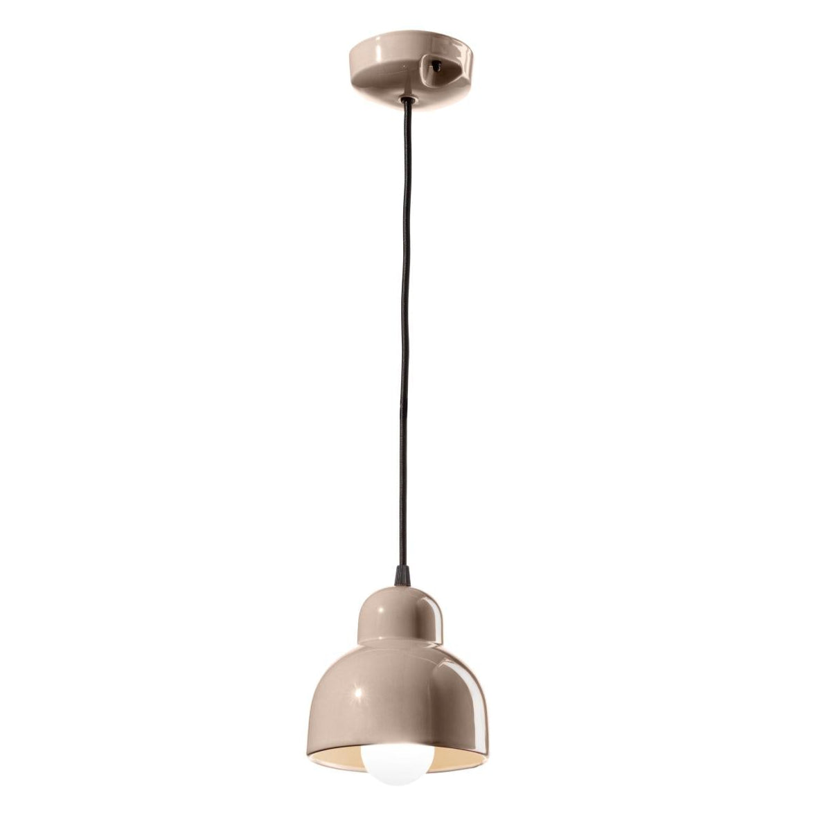 Závěsná keramická lampa BERIMBAU béžová
