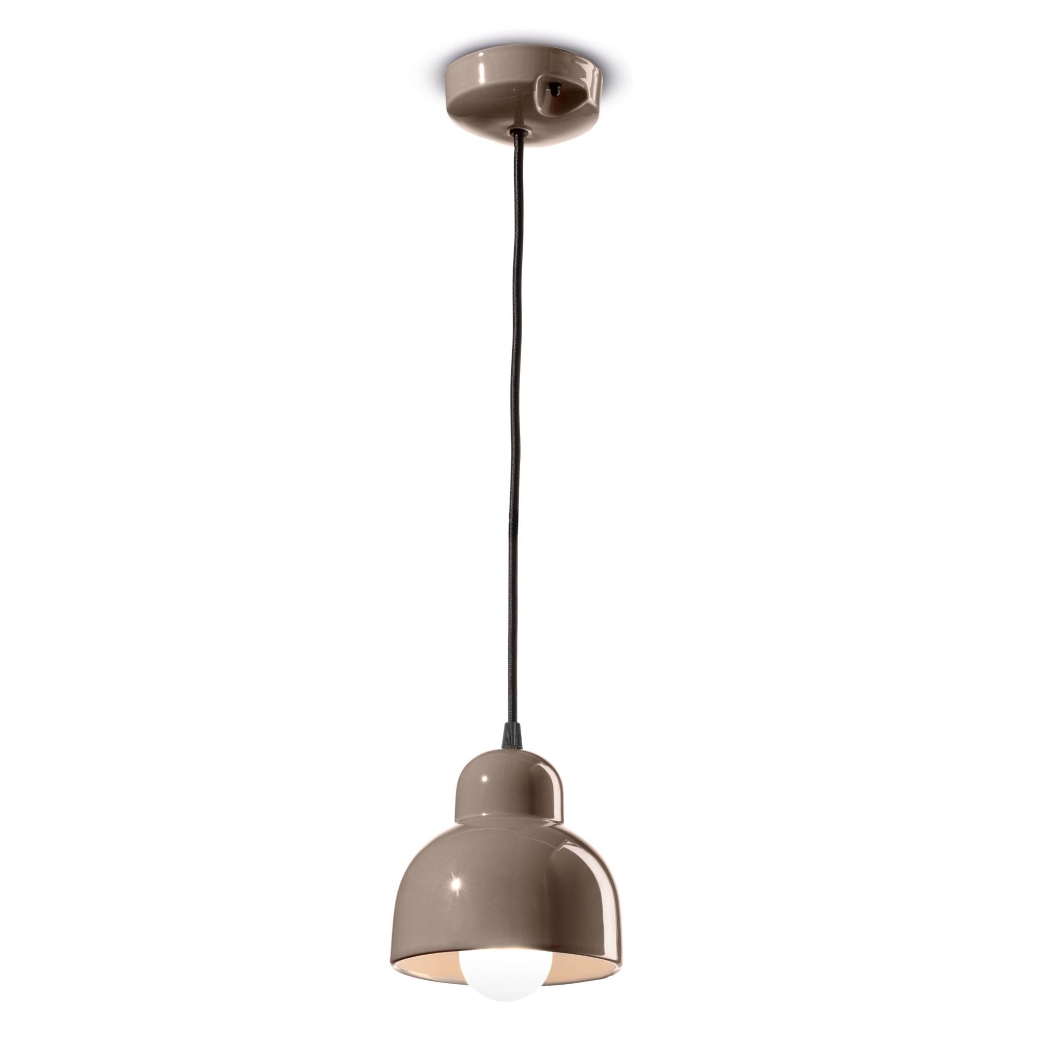 Závěsná keramická lampa BERIMBAU moka