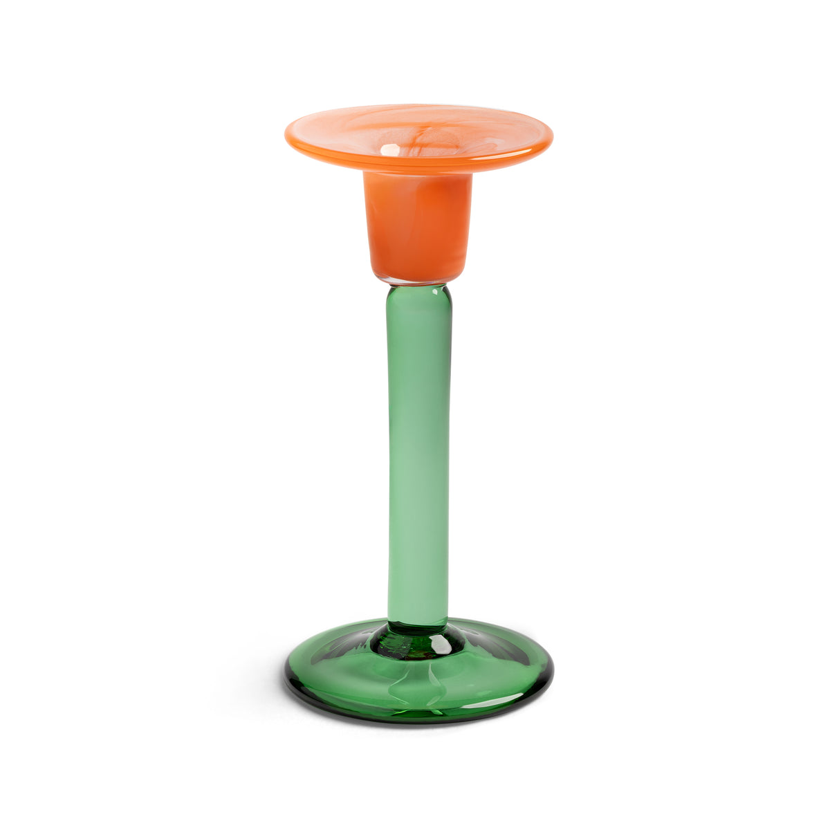 Green CASSATA Candle Holder with Orange