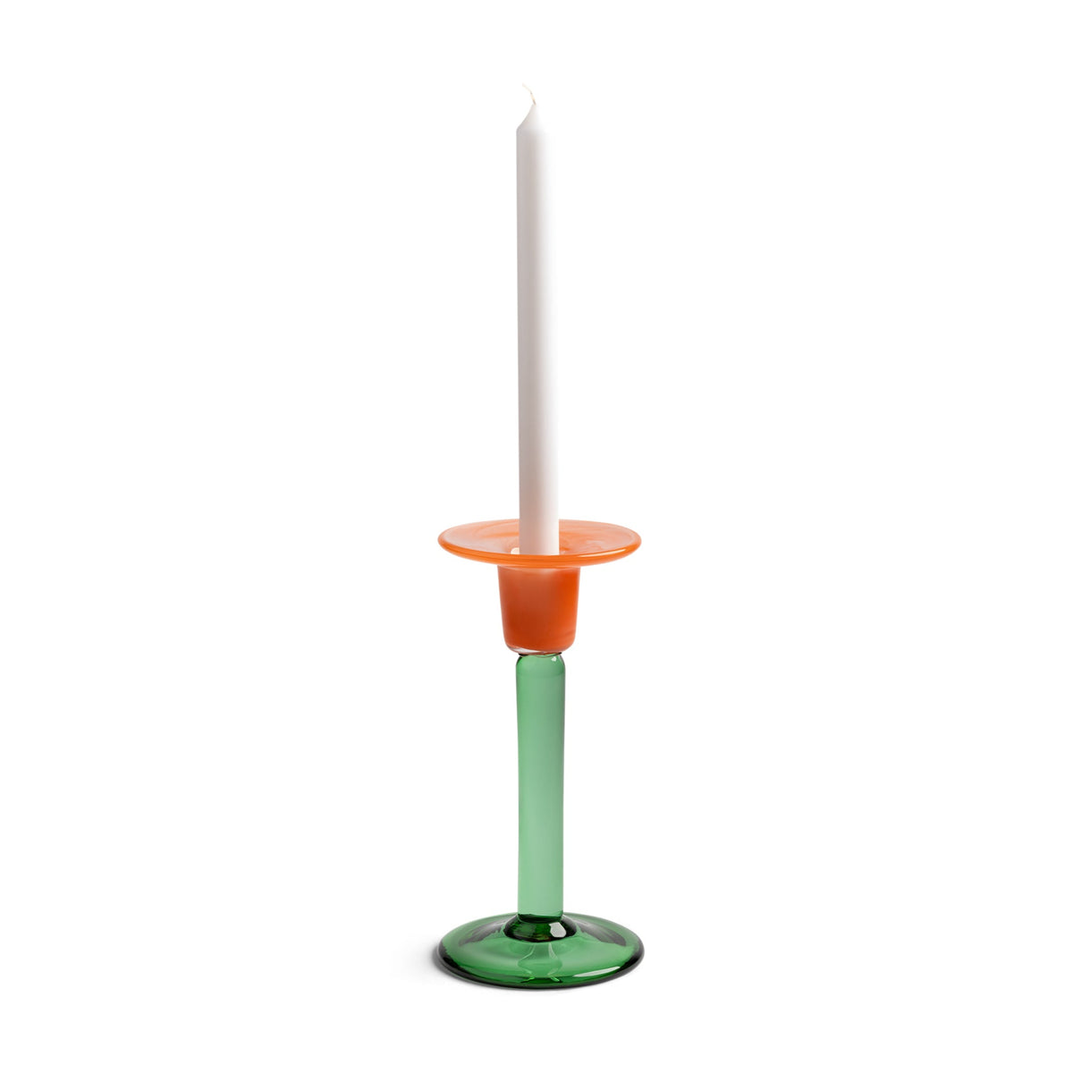 Green CASSATA Candle Holder with Orange