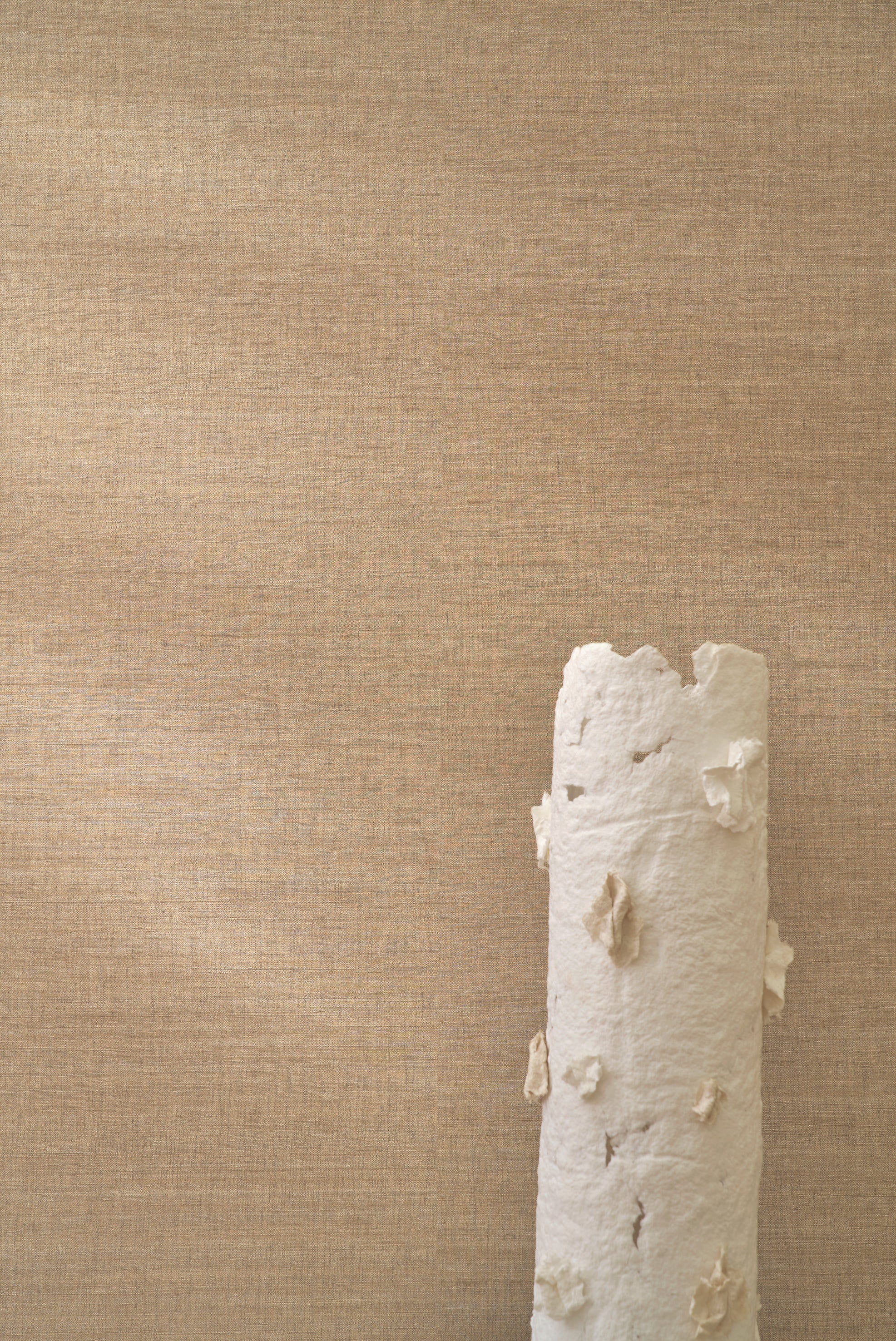 Structural wallpaper imitating silk SORA - IVORY ivory