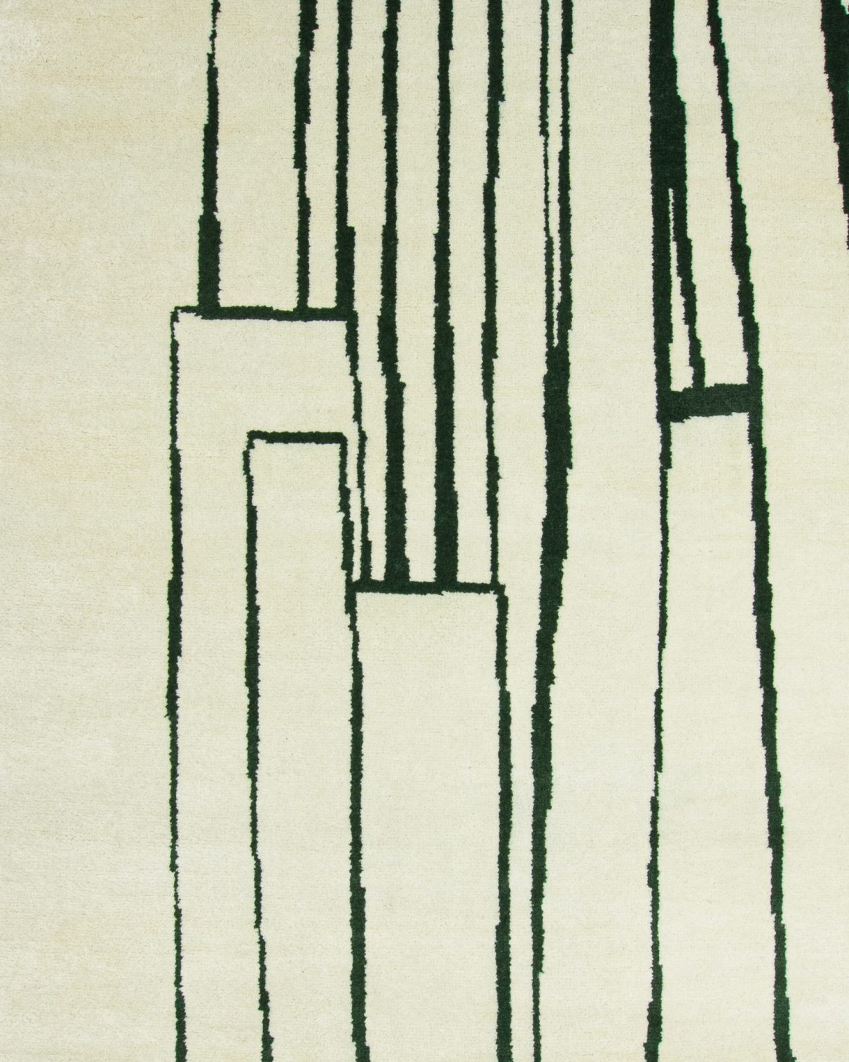 Asymetrický dekorativní koberec CONTOUR zelený