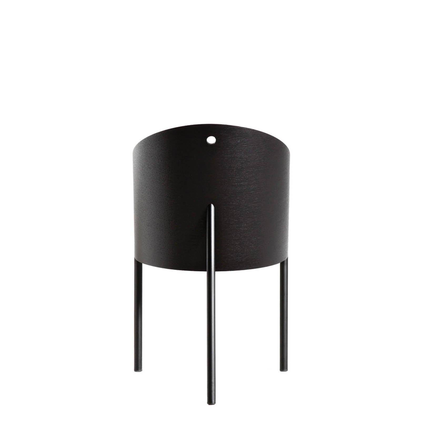 Židle COSTES černý dubový dýha s černou kůží