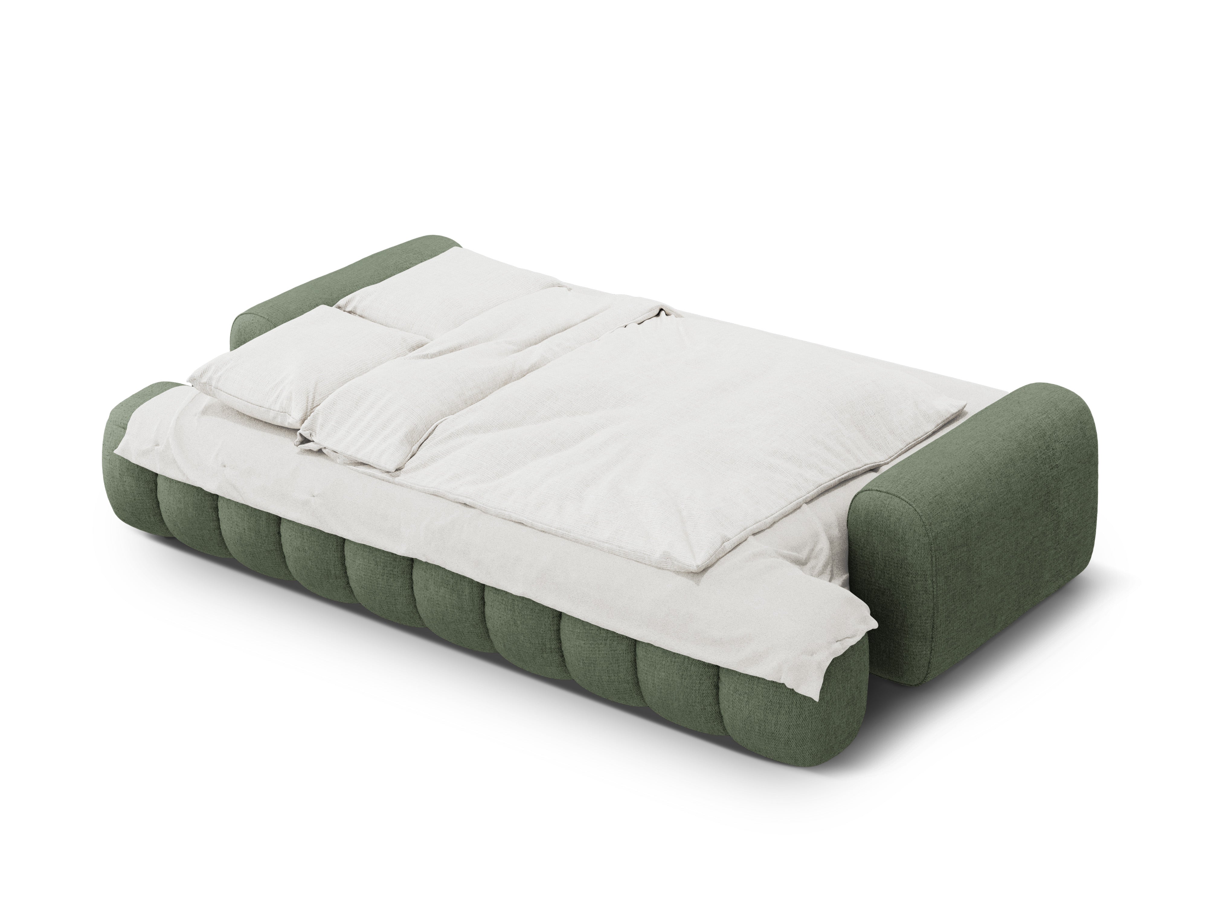 Sofa with sleeping function for 4 people LINZ olive green