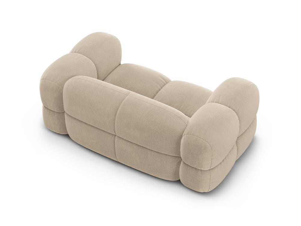 Sofa pro 2 osoby sametová LORETTO béžová