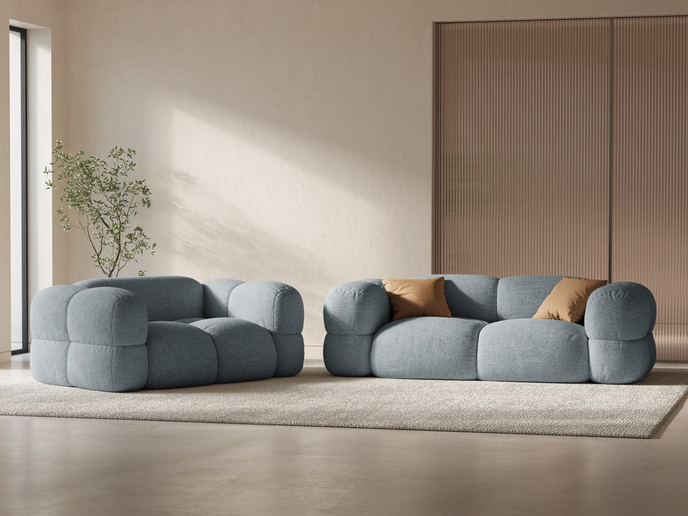 2-seater Sofa LORETTO pastel blue