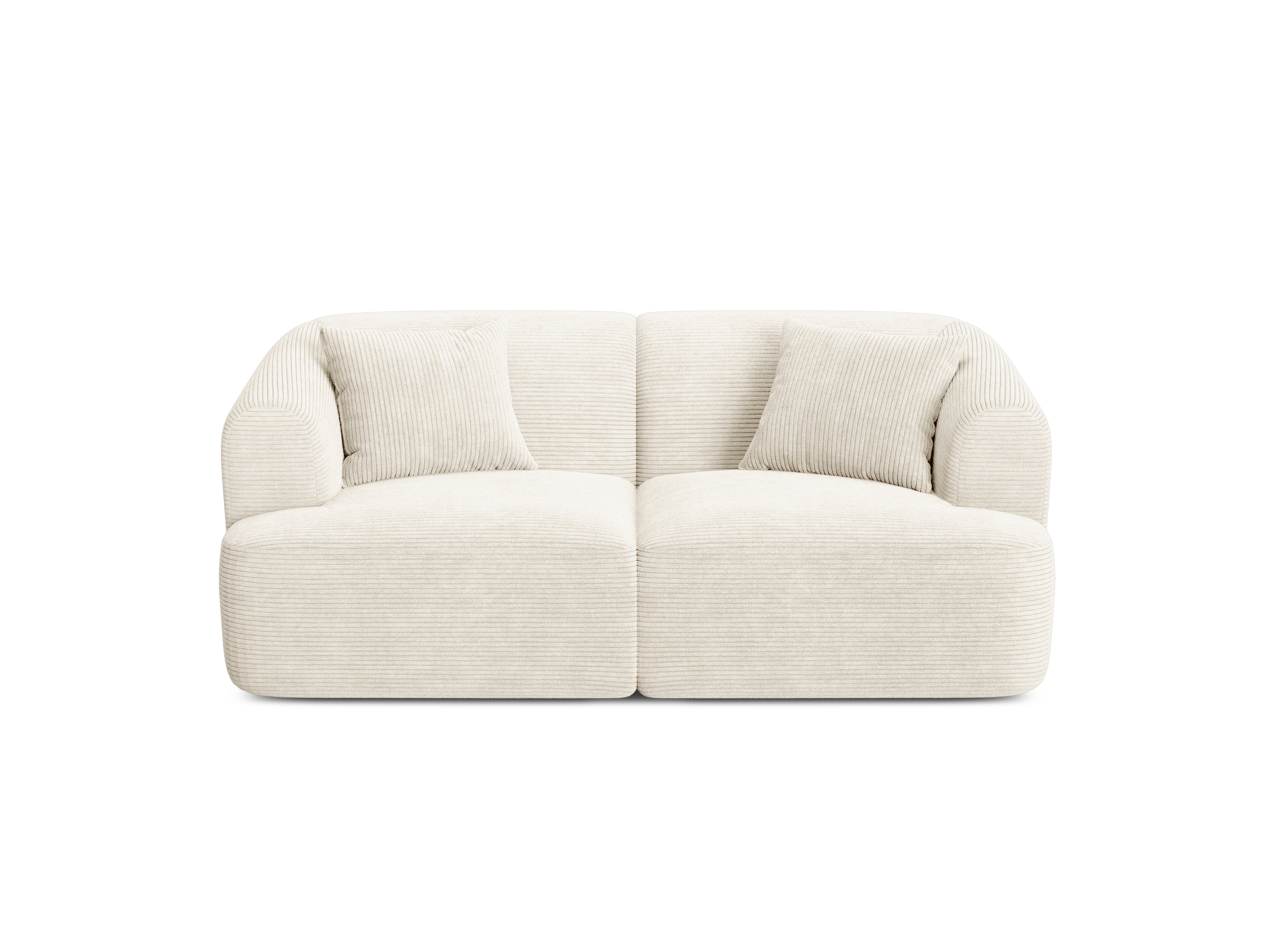 2-seater Sofa CAMPI cream corduroy