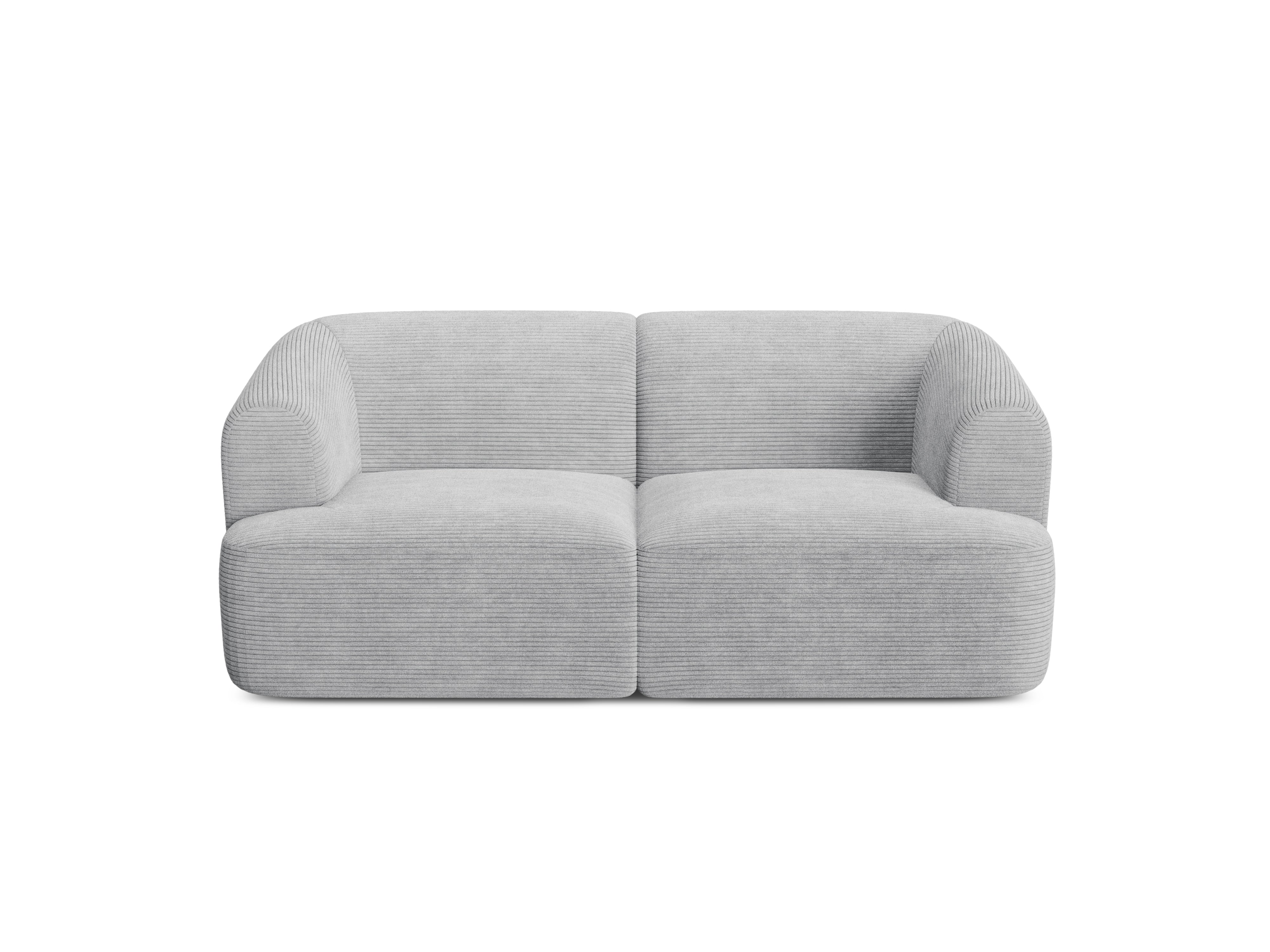 Sofa pro 2 osoby CAMPI světle šedý samet