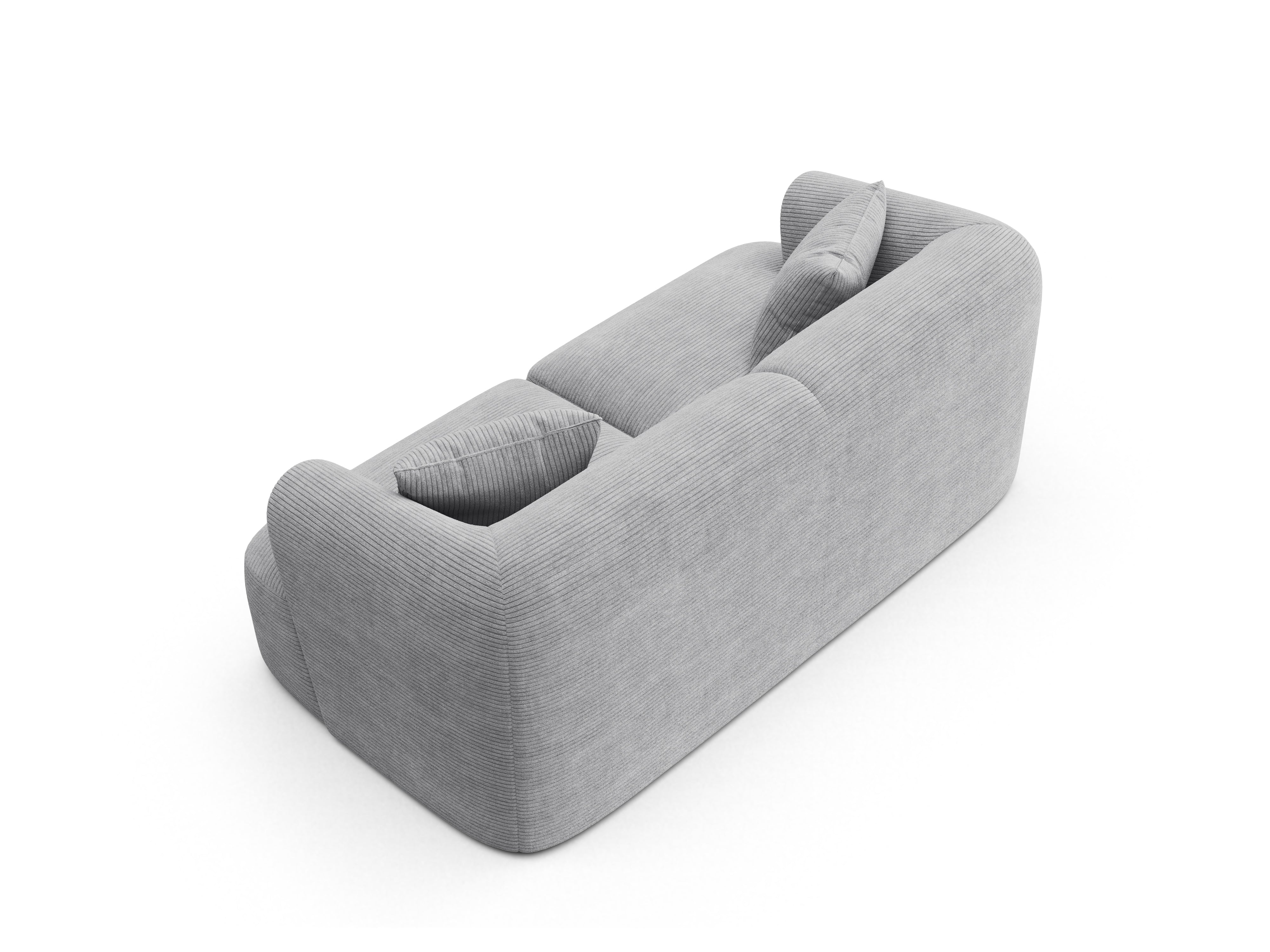 Sofa pro 2 osoby CAMPI světle šedý samet