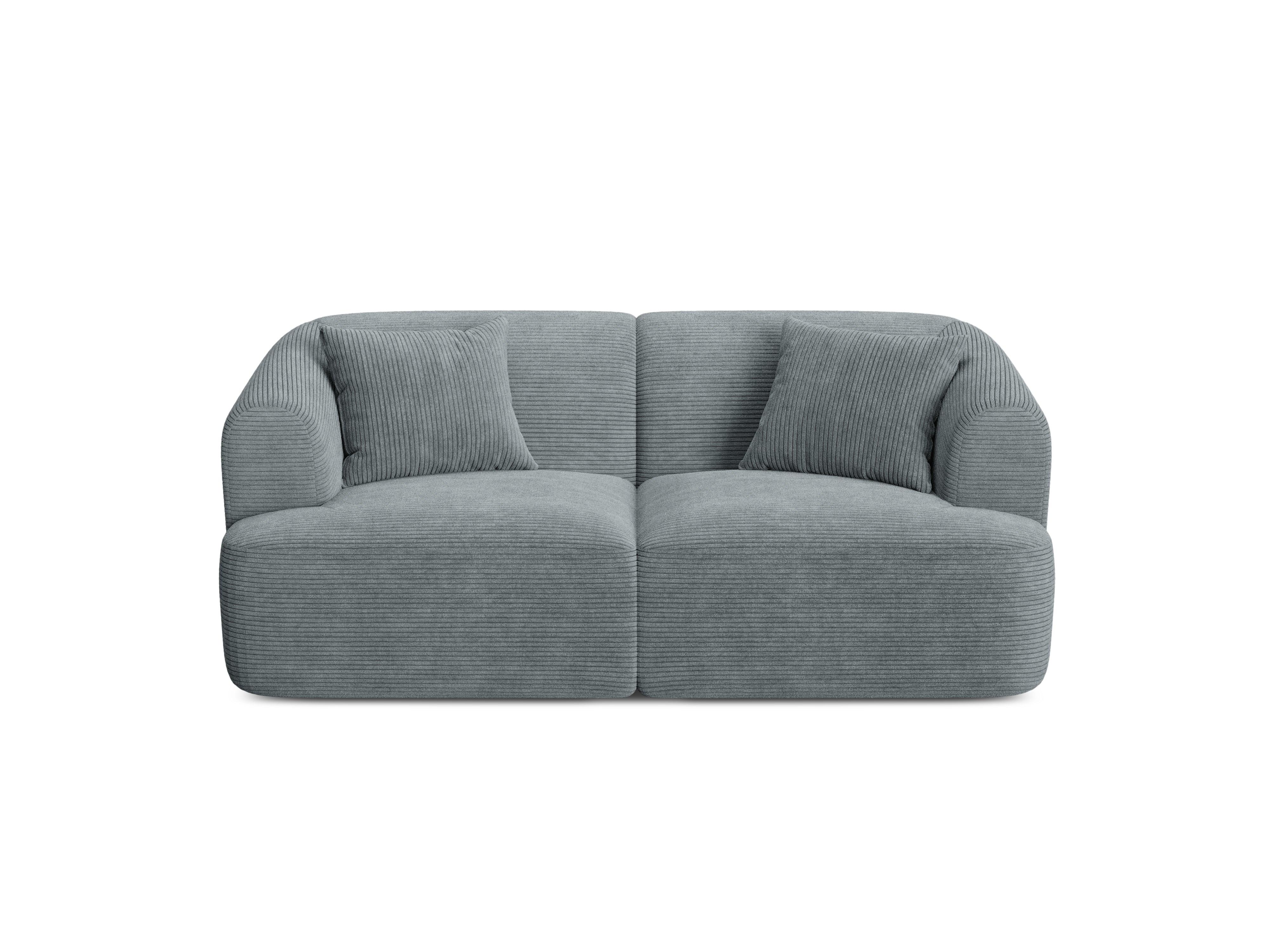 2-seater Sofa CAMPI gray corduroy