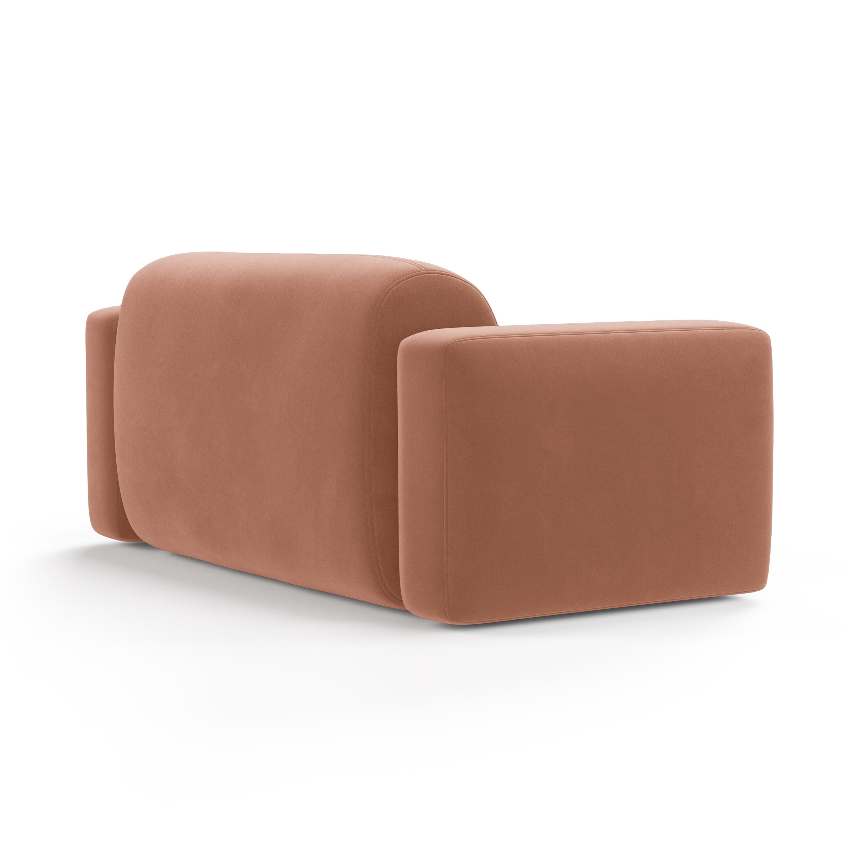 Sofa sametová 2-osobová STRINO růžová