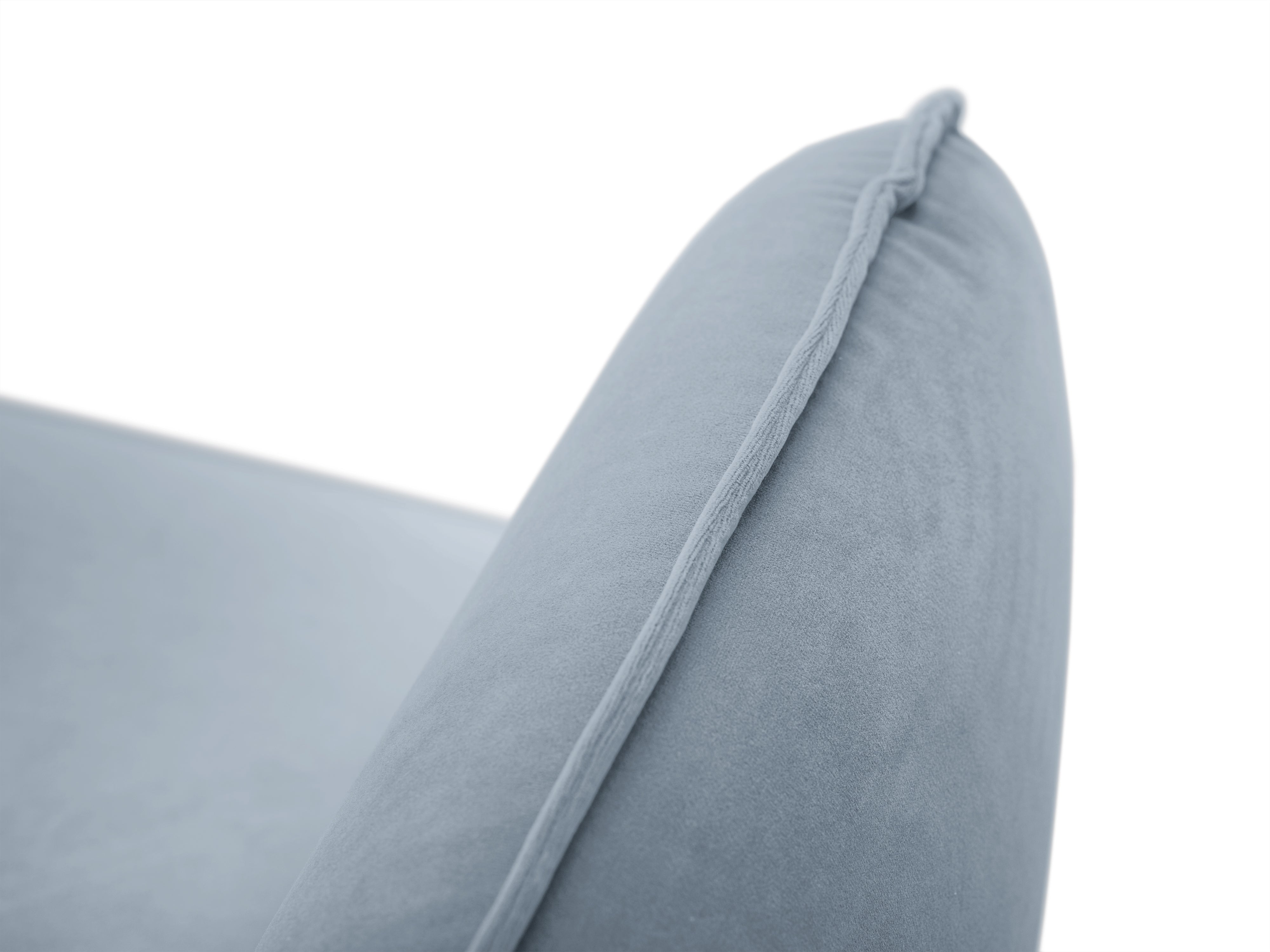 Velvet 2-seater Sofa VIENNA light blue with a gold base