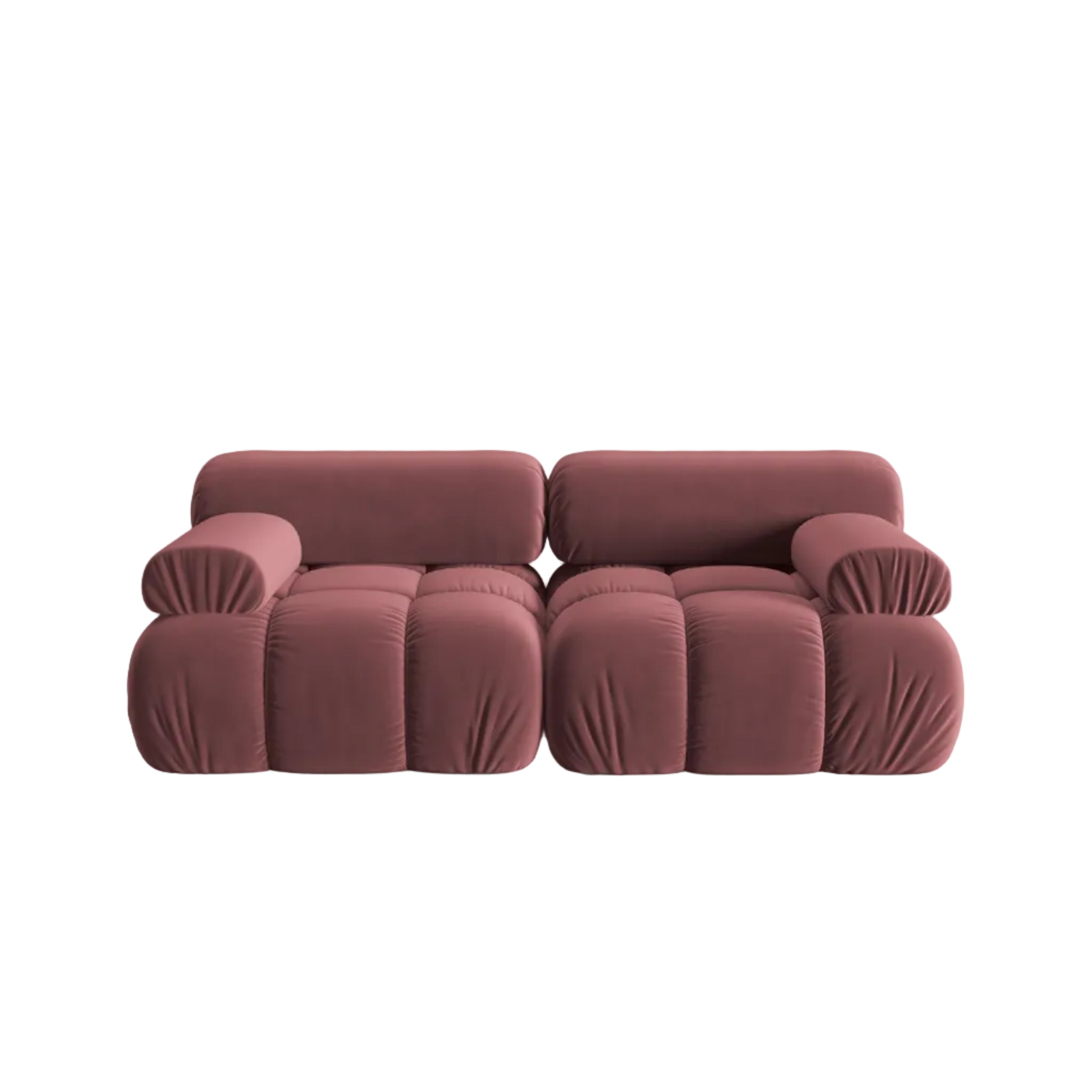 CORTINA Pink Velvet 2-Seater Sofa