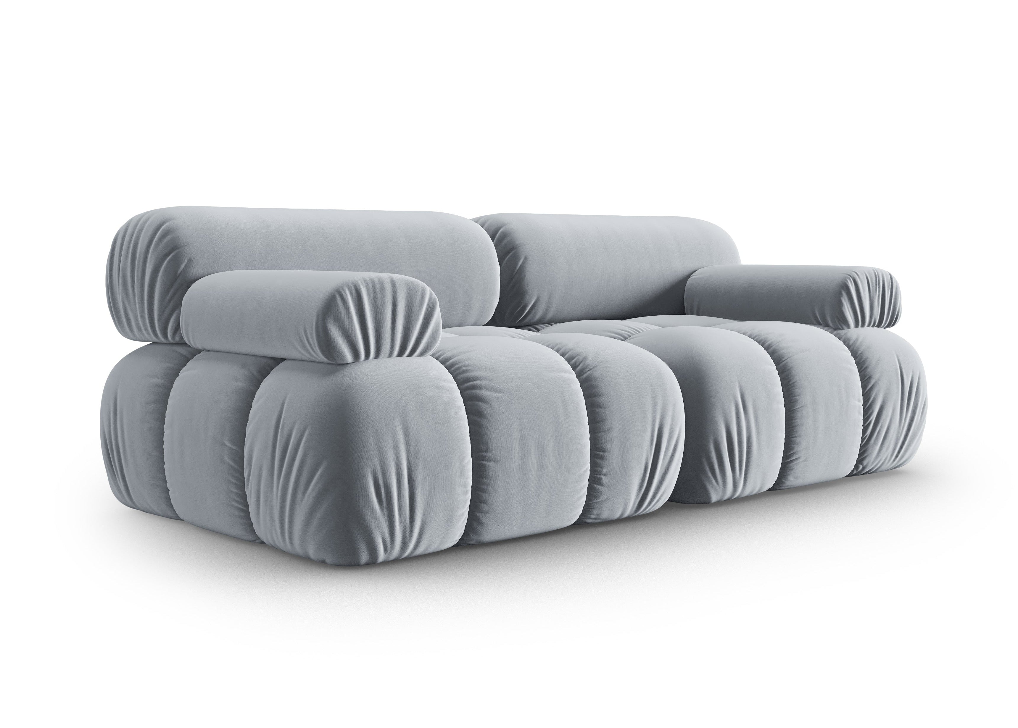 Sofa sametová 2-osobová CORTINA modrá