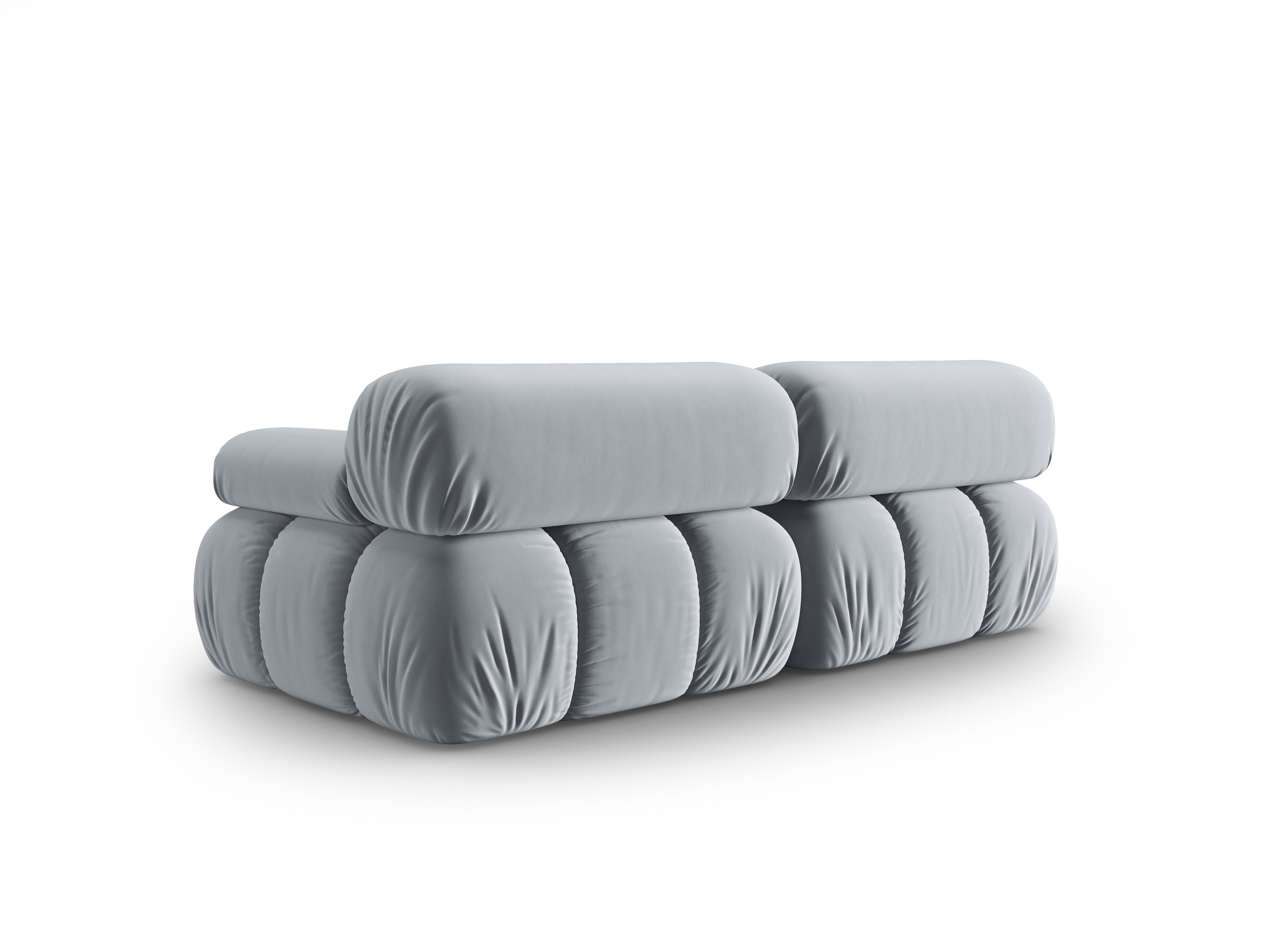 Sofa sametová 2-osobová CORTINA modrá