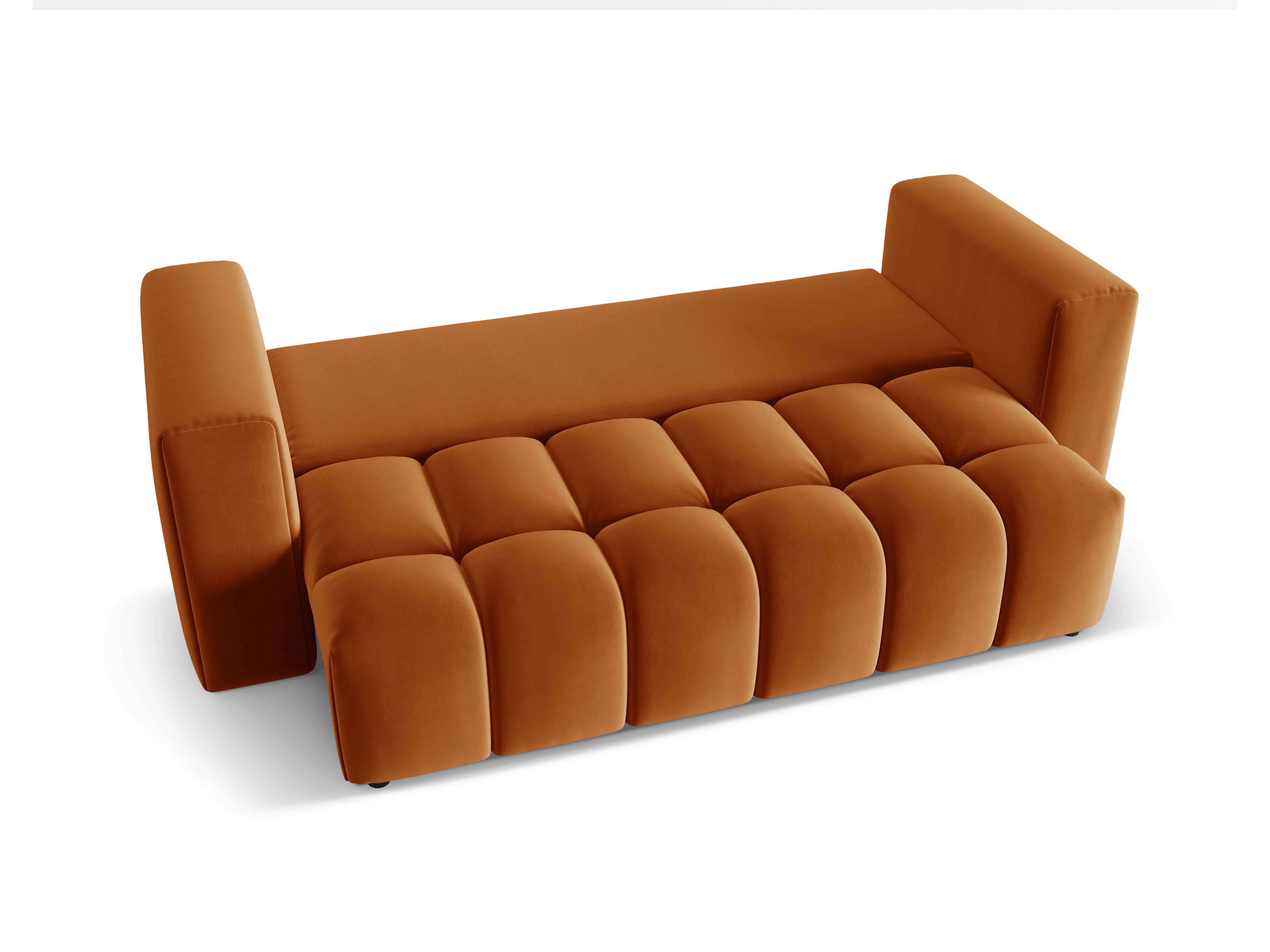 Velvet 3-Seater Sofa with Sleeping Function VERONA Brick