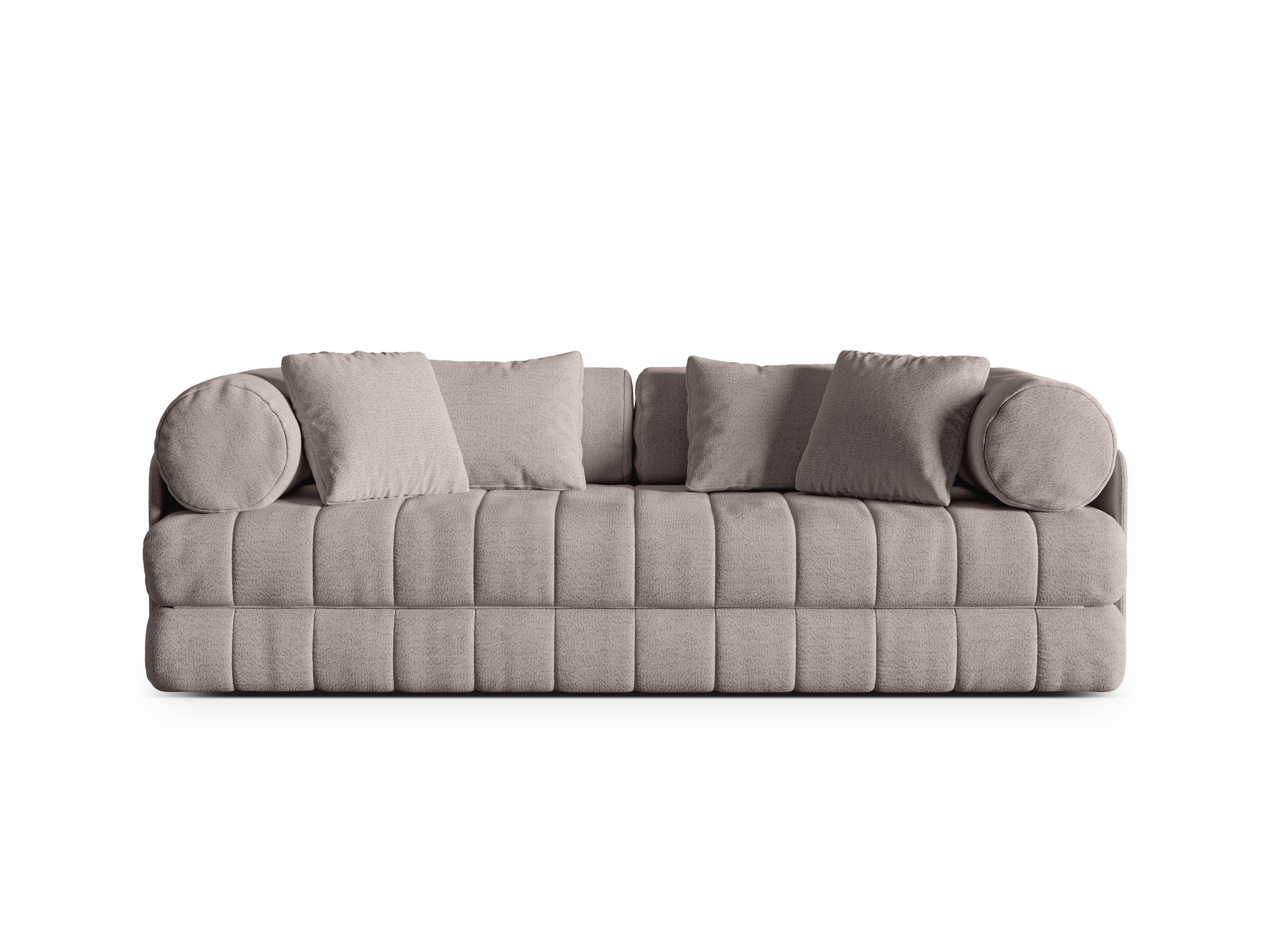 3-seater sofa with sleeping function KEMI sand bouclé