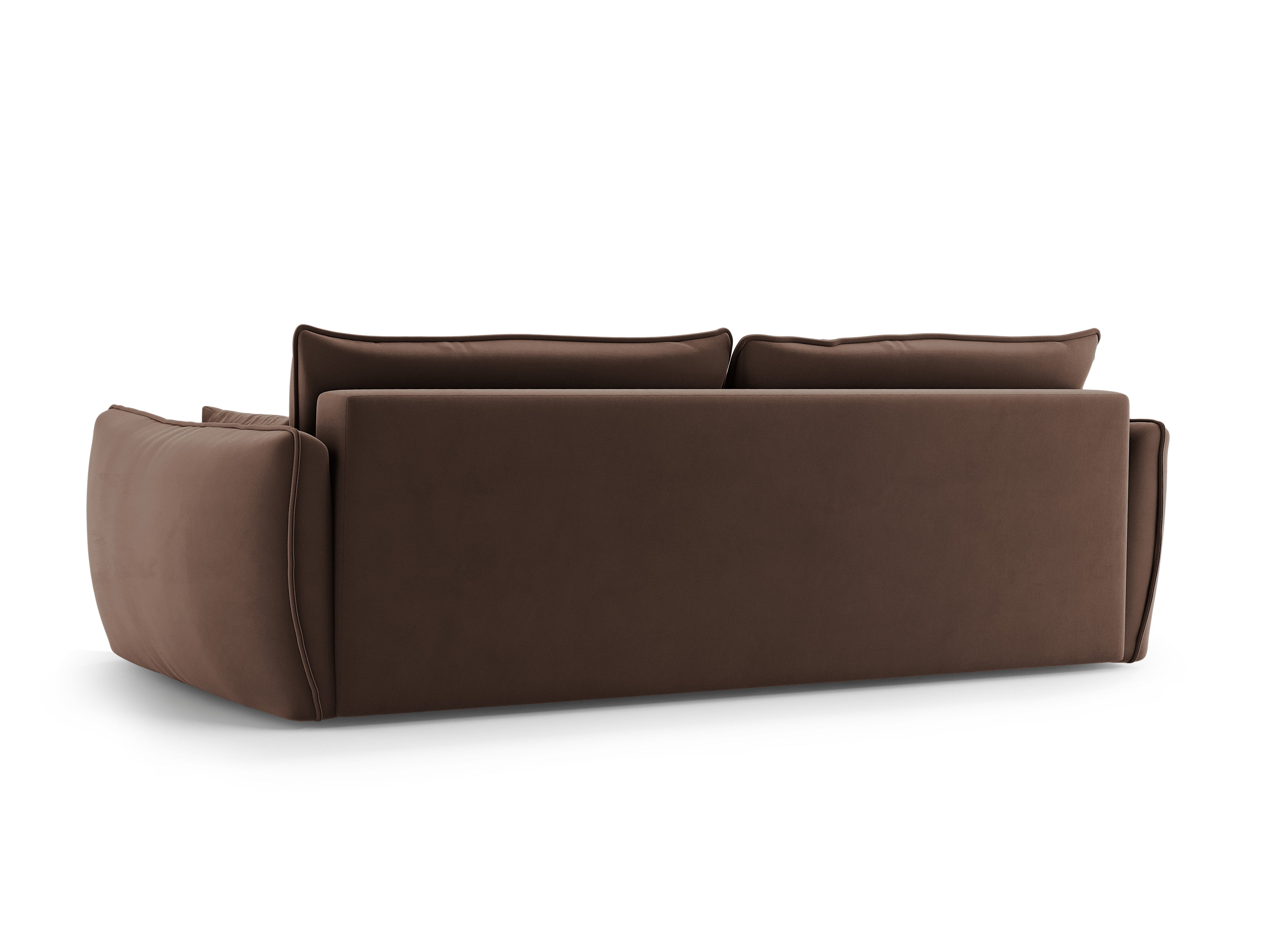 Sofa sametová s funkcí spaní MATERA čokoládová