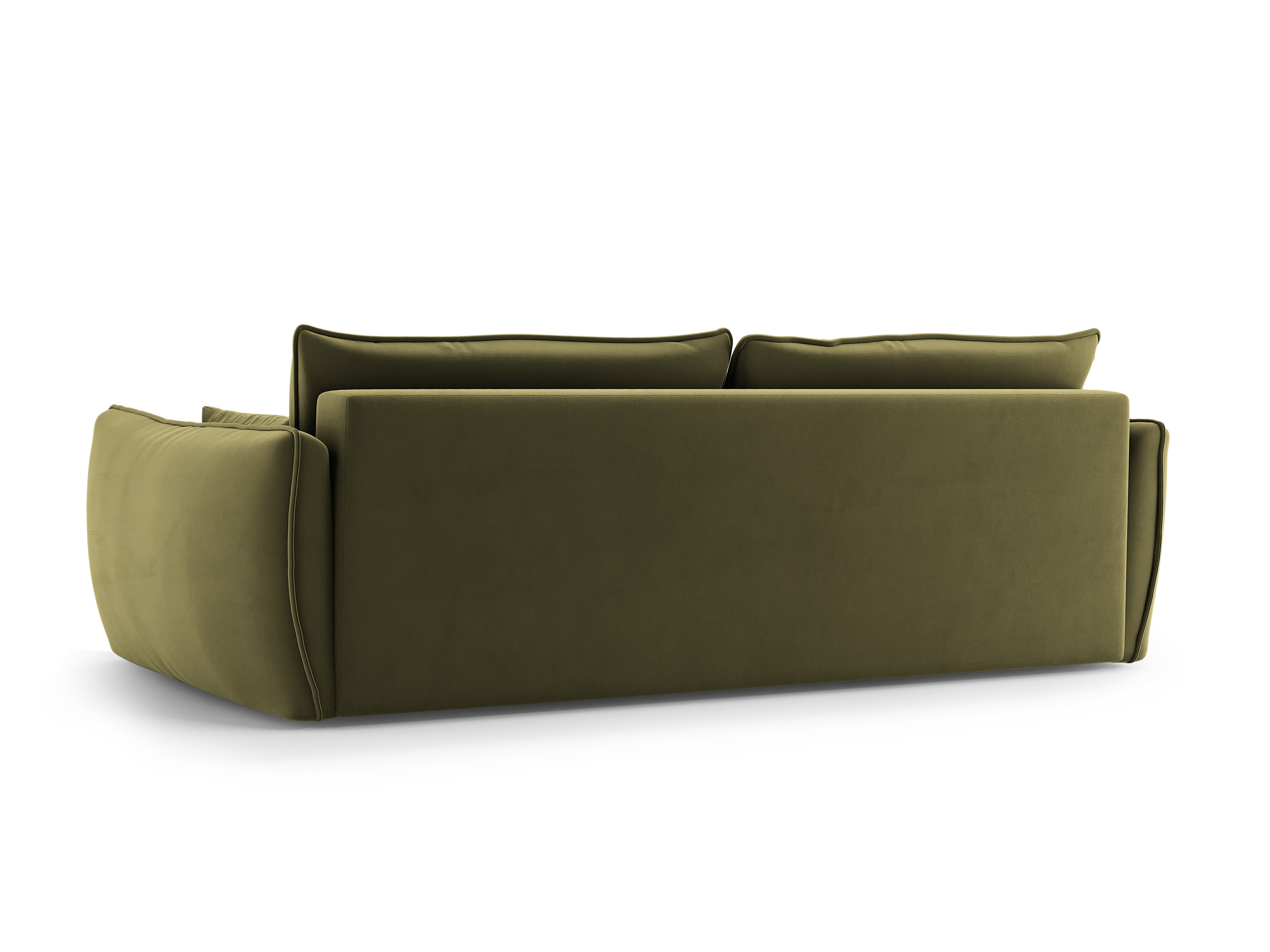 Sofa sametová s funkcí spaní MATERA olivová