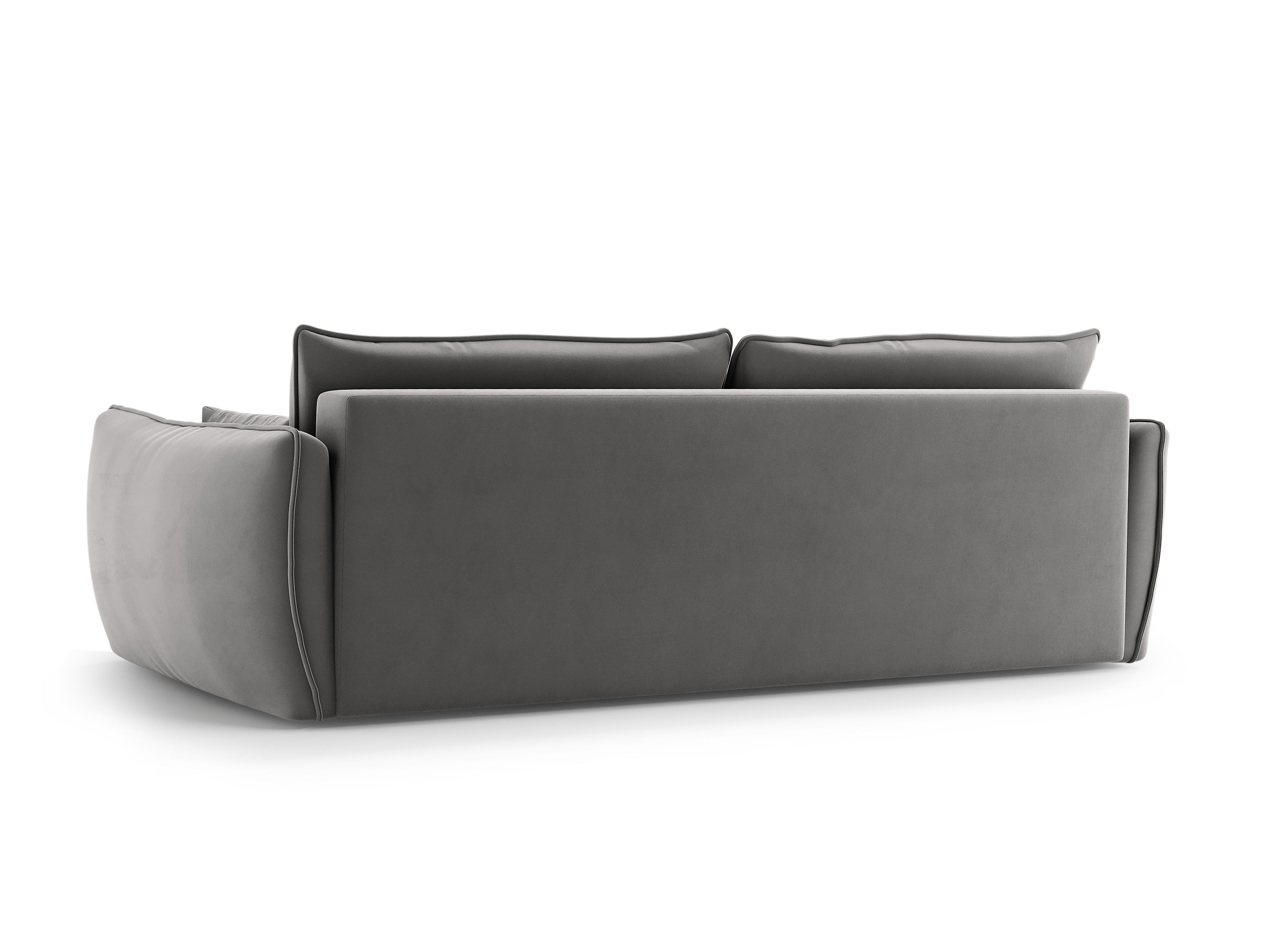Velvet sofa with a sleeping function MATERA gray