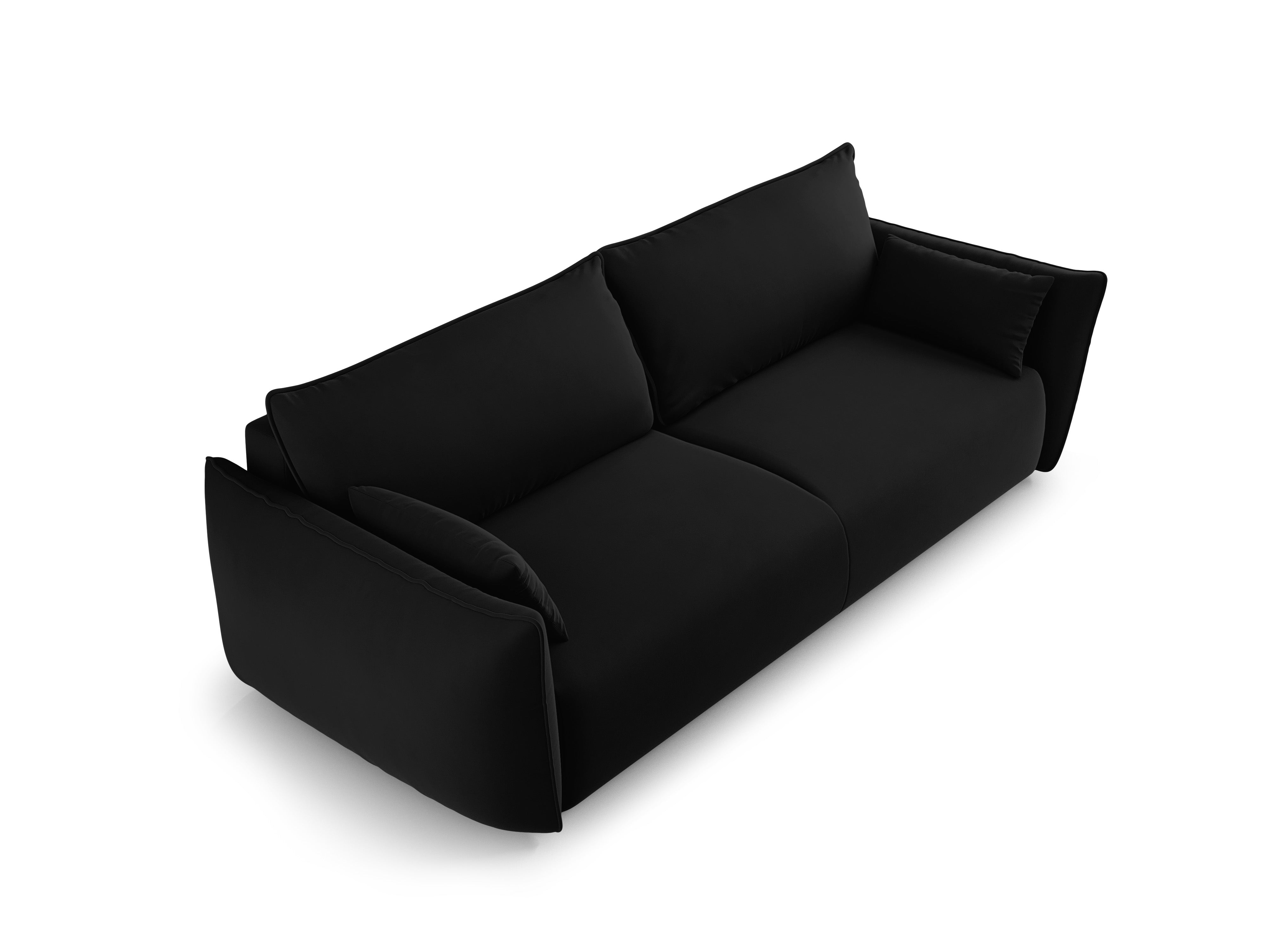 Velvet sofa with sleeping function MATERA black