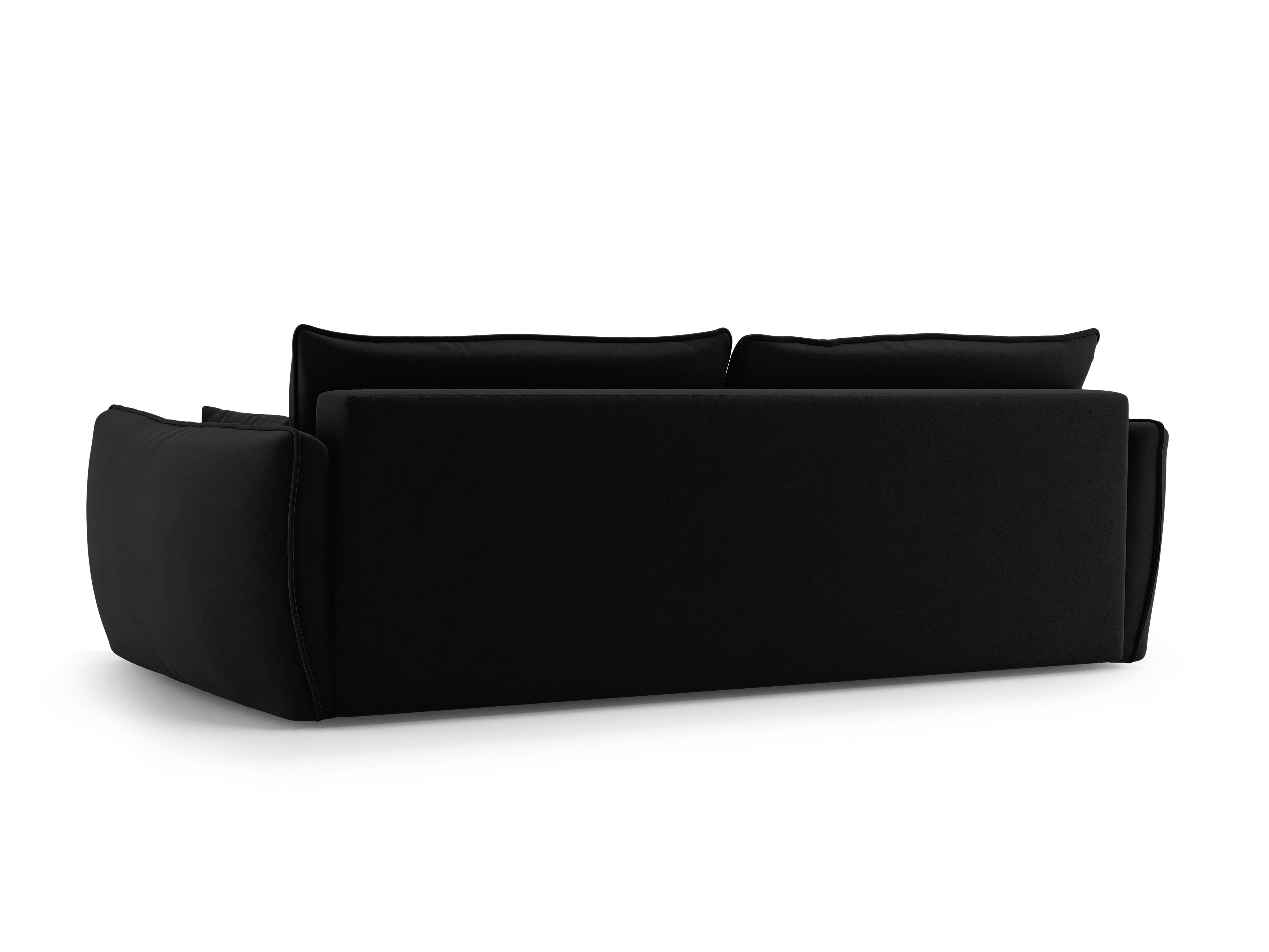 Velvet sofa with sleeping function MATERA black