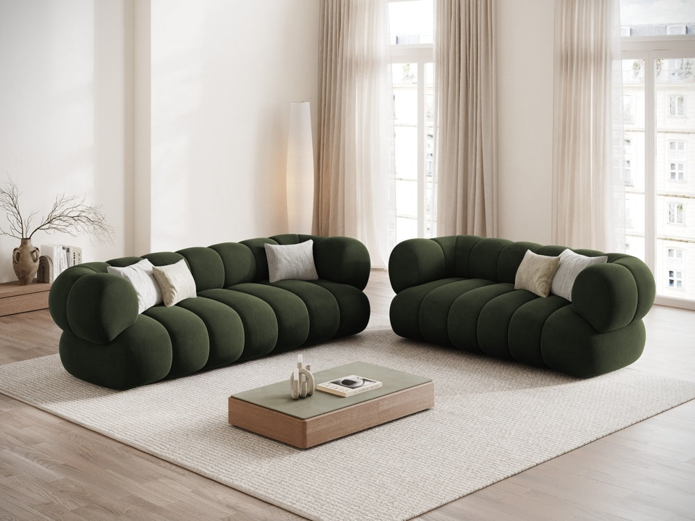 3-seater velvet sofa KOGE green