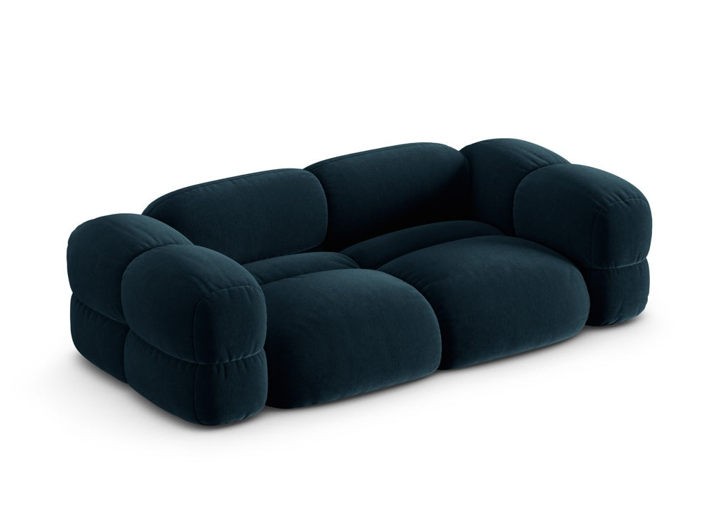 Sofa pro 3 osoby sametová LORETTO petrolejová
