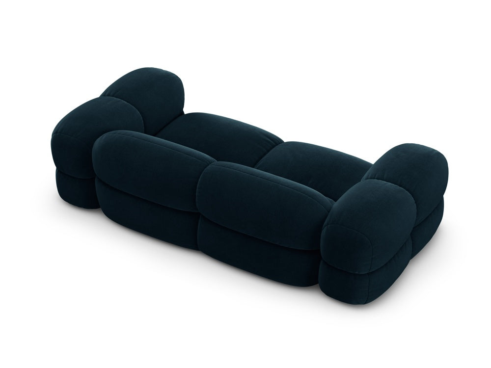 Sofa pro 3 osoby sametová LORETTO petrolejová