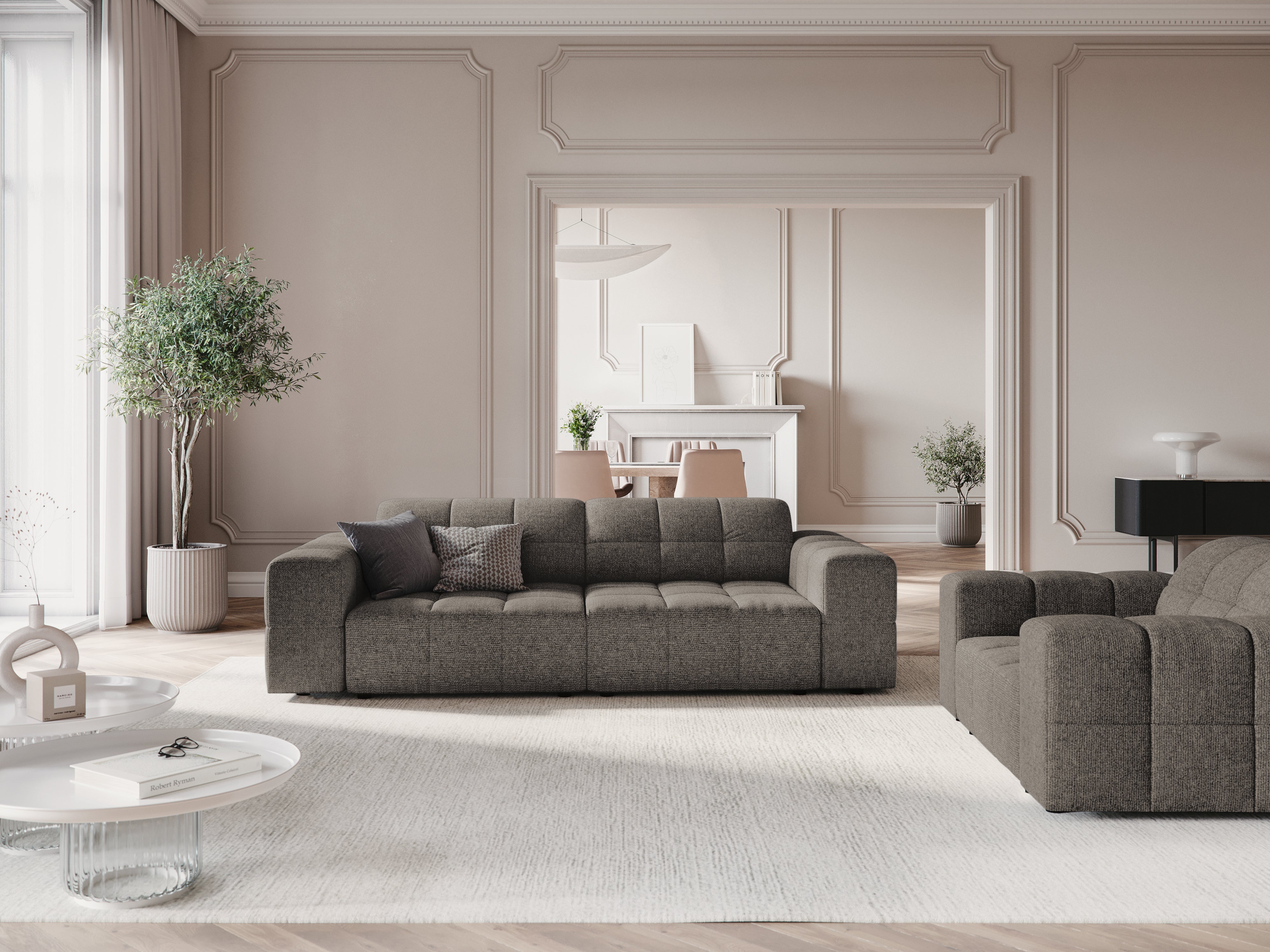Sofa pro 3 osoby CHICAGO šedý szenil