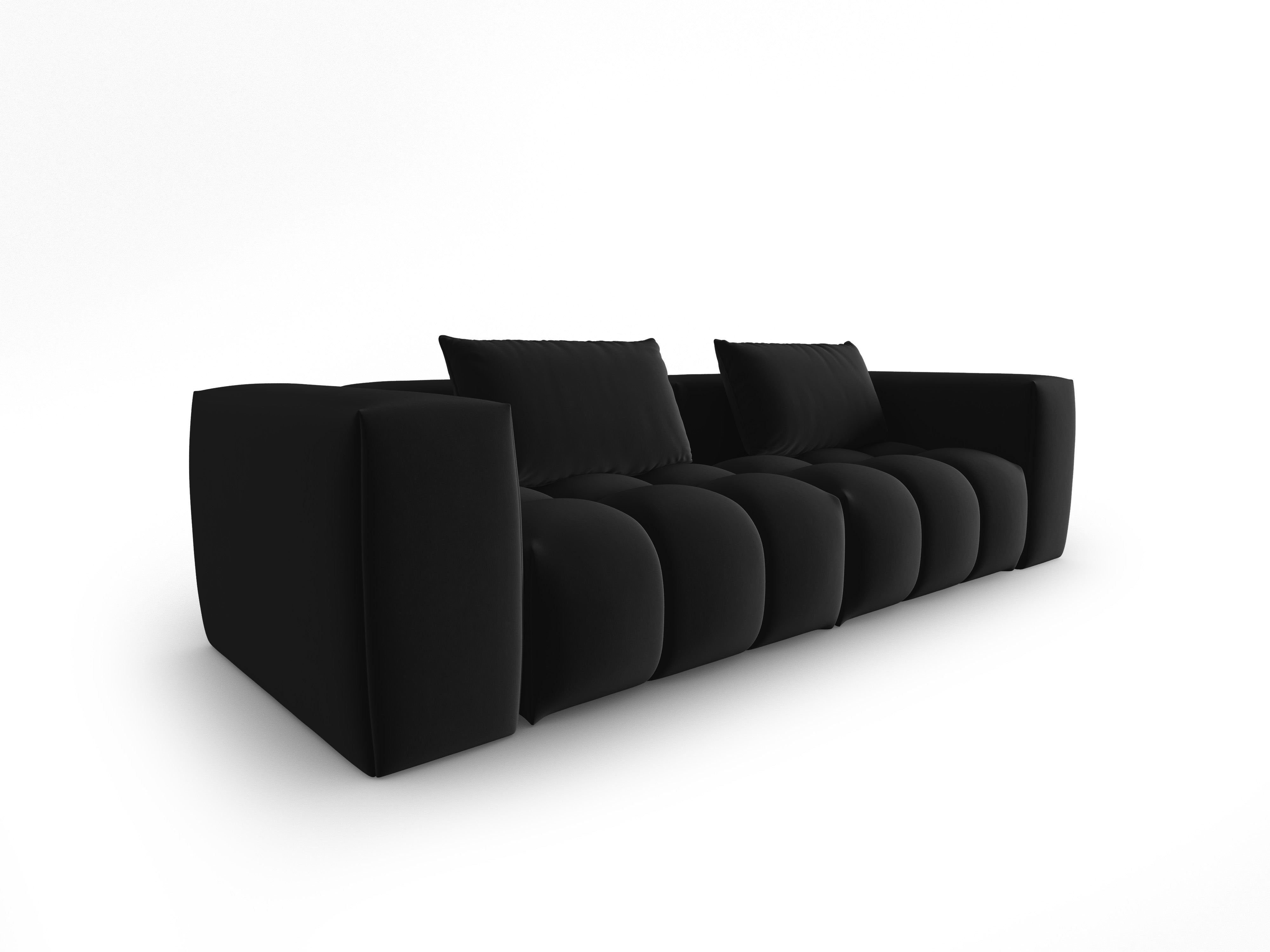 Sofa aksamitna 3-osobowa VERONA czarny