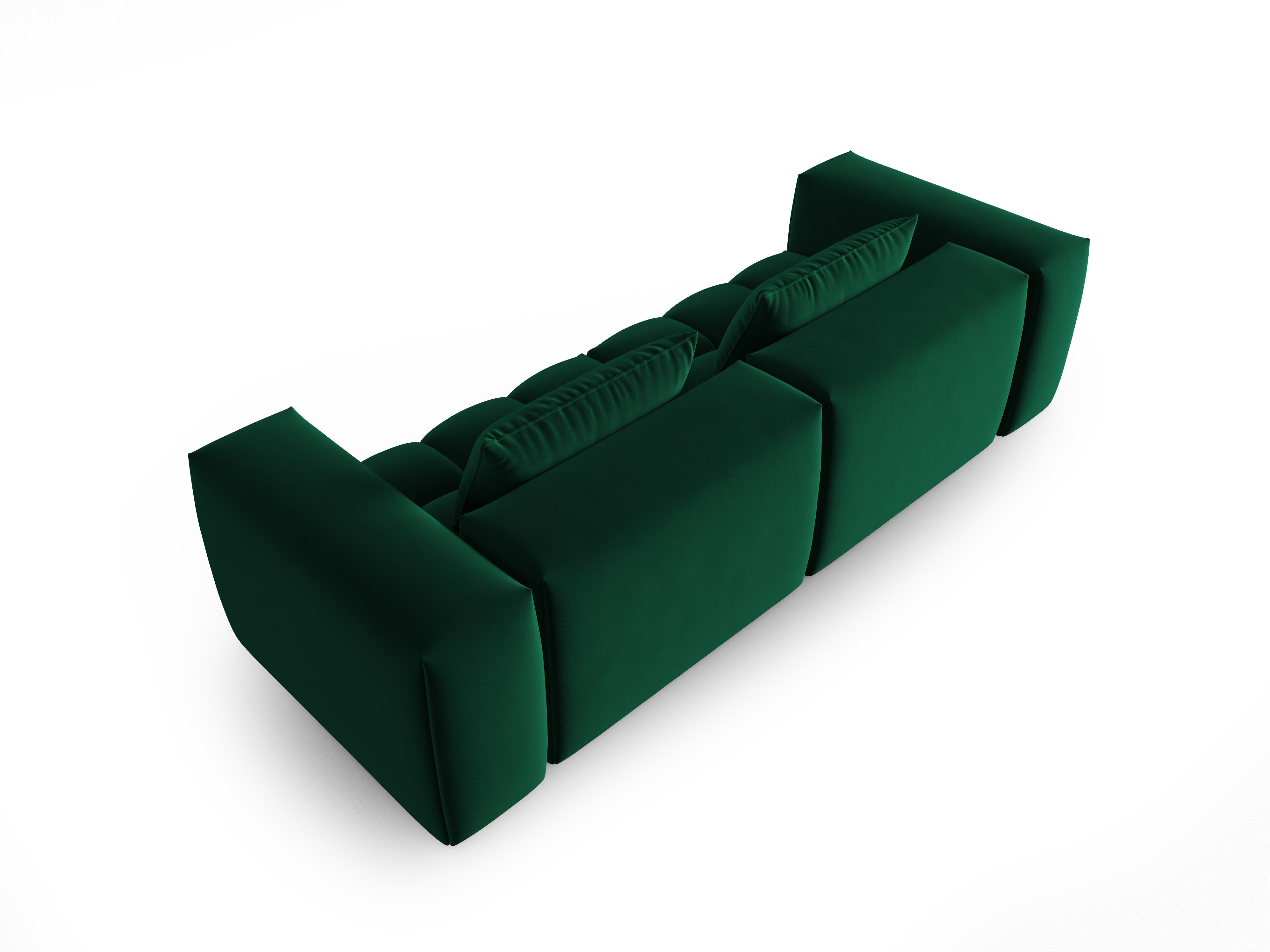 Sofa aksamitna 3-osobowa VERONA butelkowy zielony – Cosmopolitan Design