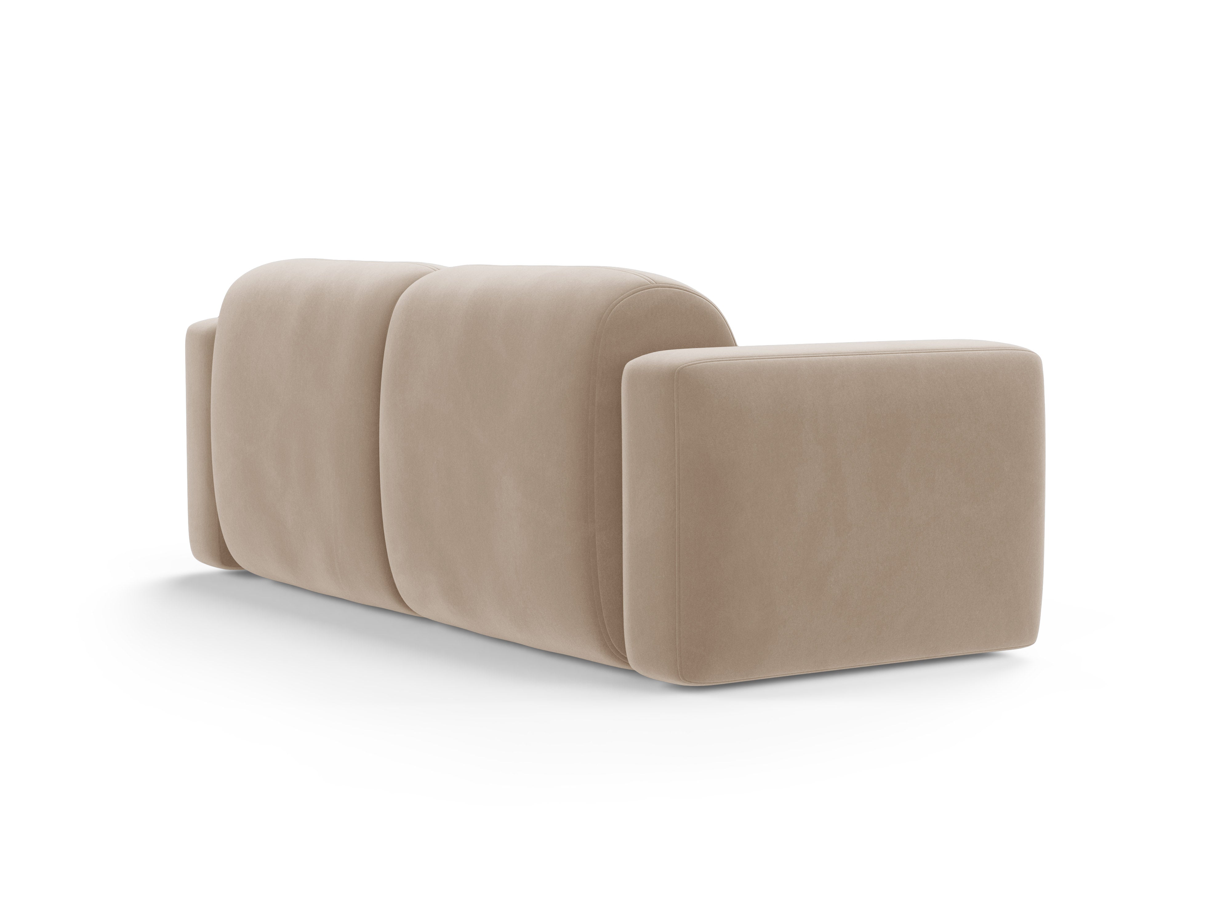 Sofa sametová 3-osobová STRINO béžová
