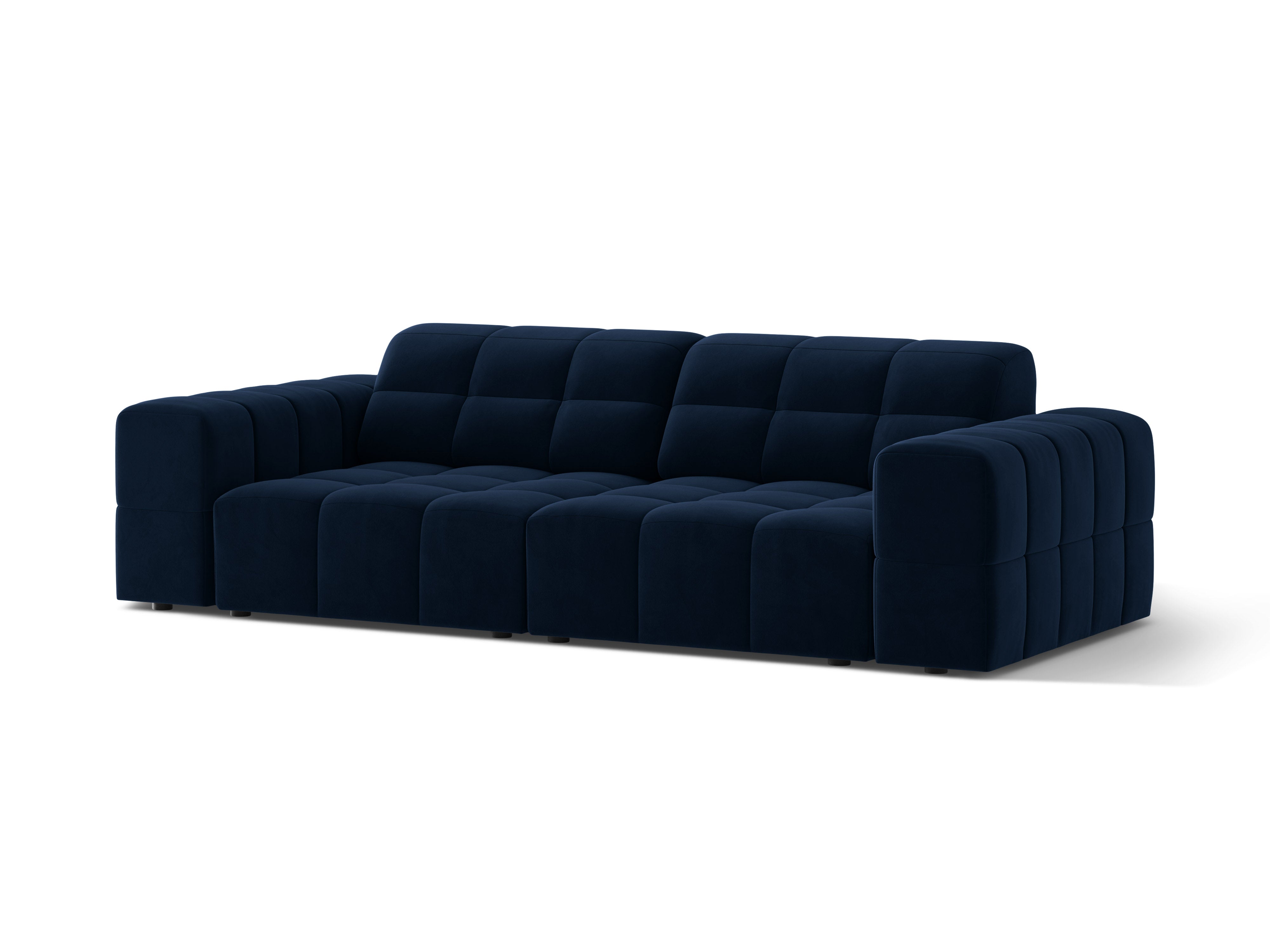 Sofa sametová 3-osobová CHICAGO královská modrá