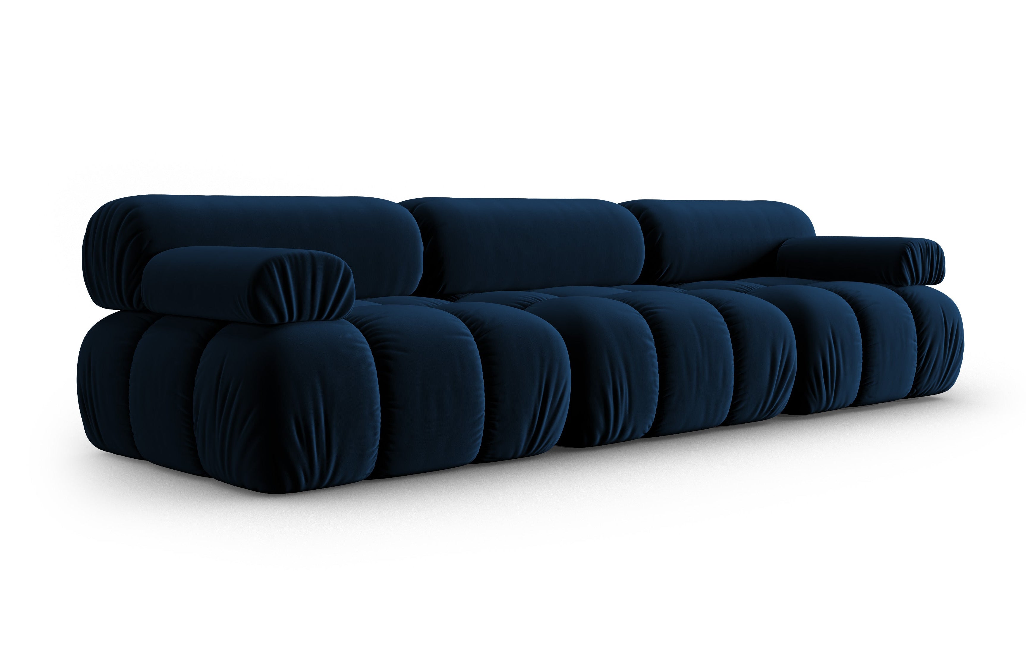 Sofa sametová 3-osobová CORTINA královská modrá