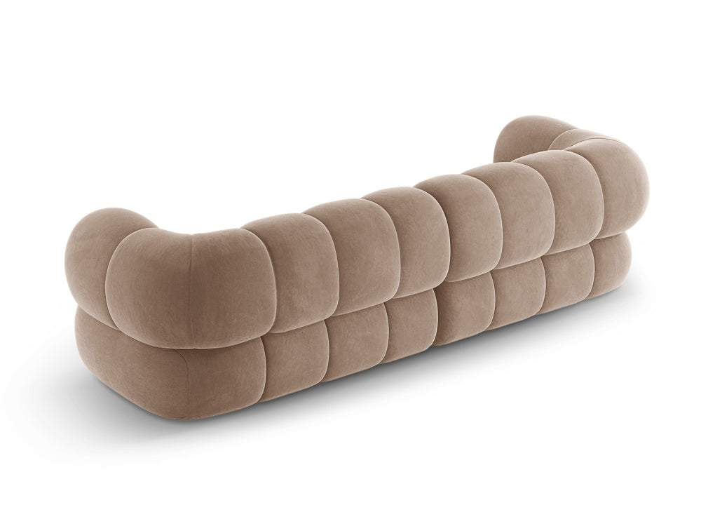 Velvet sofa for 4 people KOGE dark beige