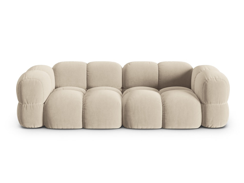 4-seater velvet sofa LORETTO beige