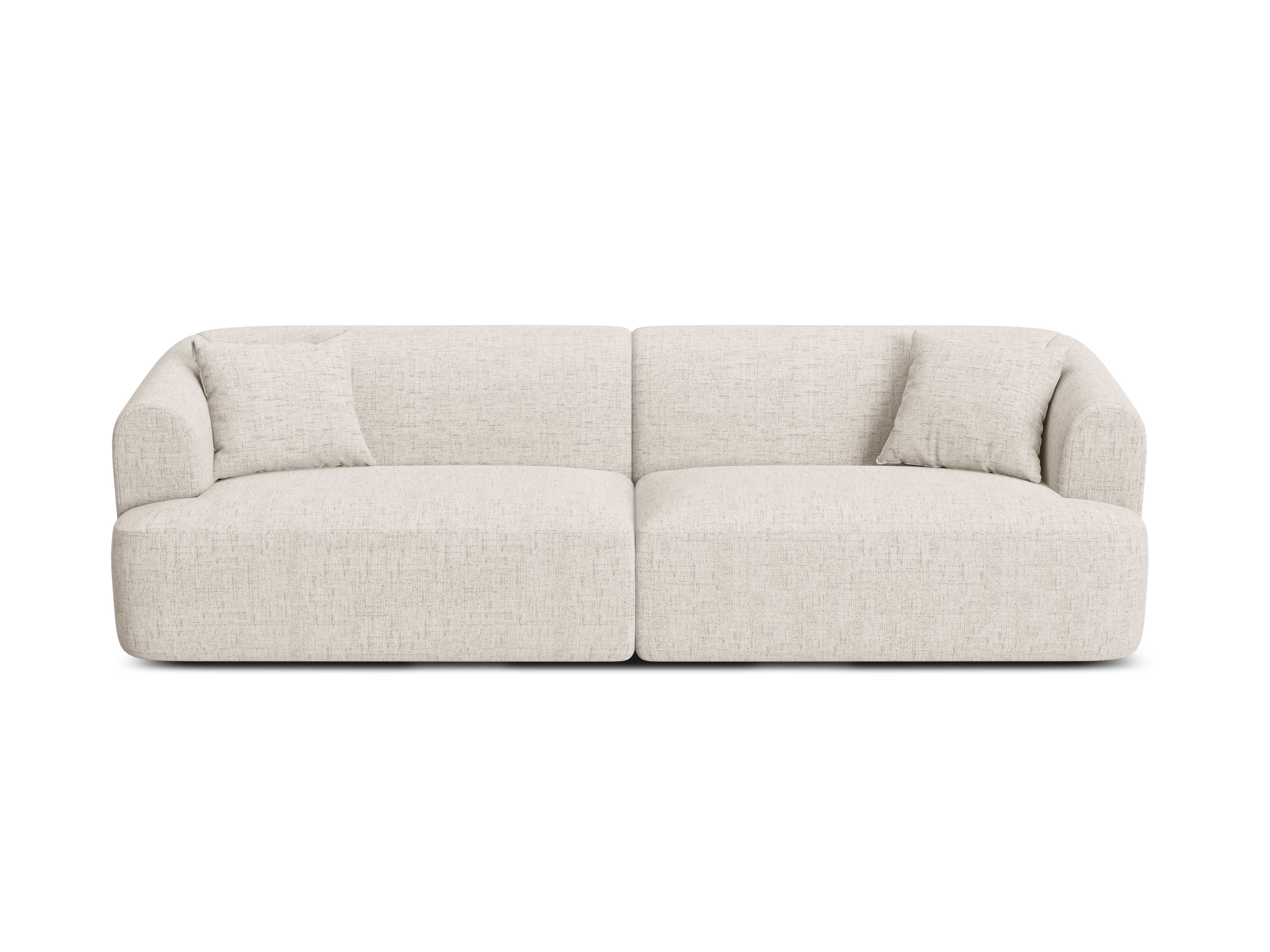 4-seater CAMPI cream chenille sofa