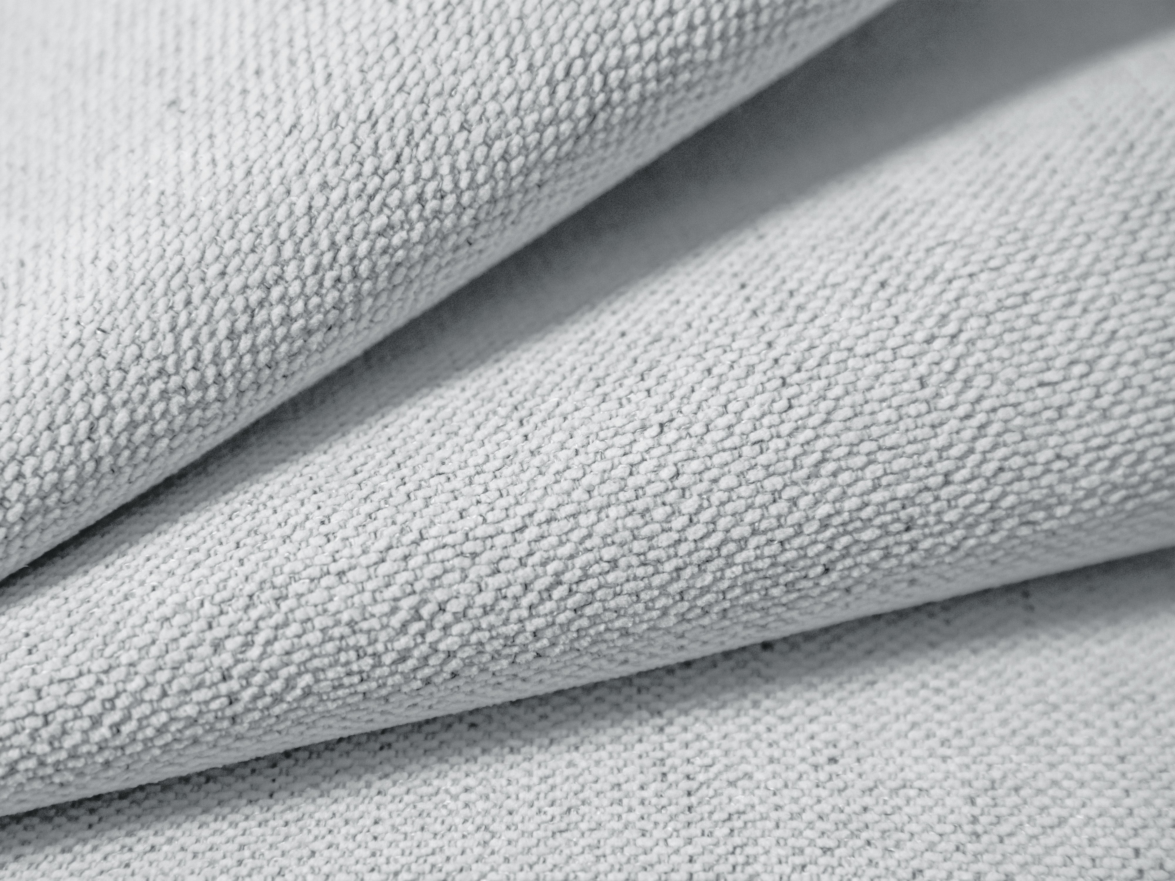 4-seater CAMPI light gray chenille sofa